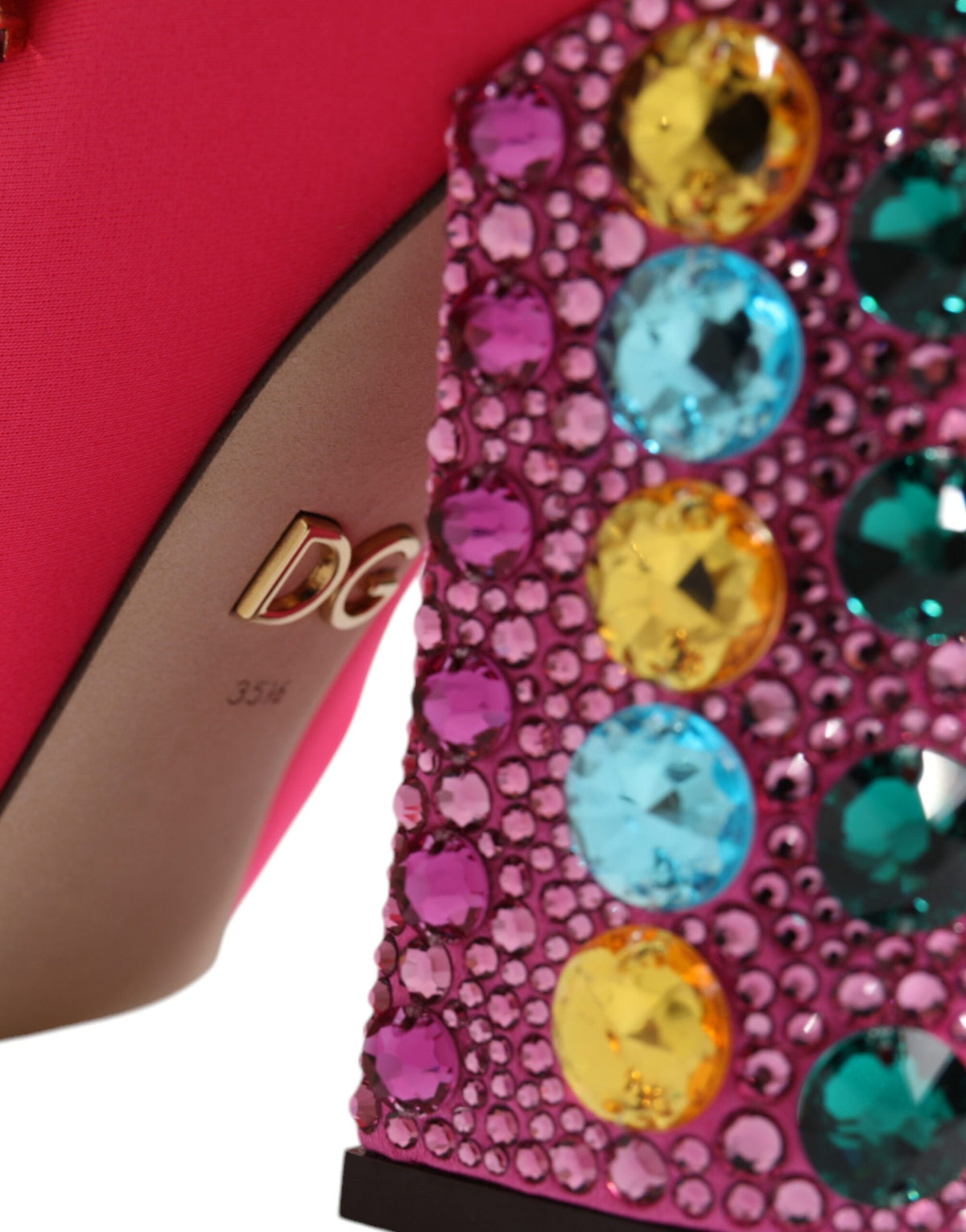 Step into elegance with Dolce & Gabbana Pink Nylon Crystal Vally High Boots, where artisanal craftsmanship meets luxurious materials for an unforgettable statement.