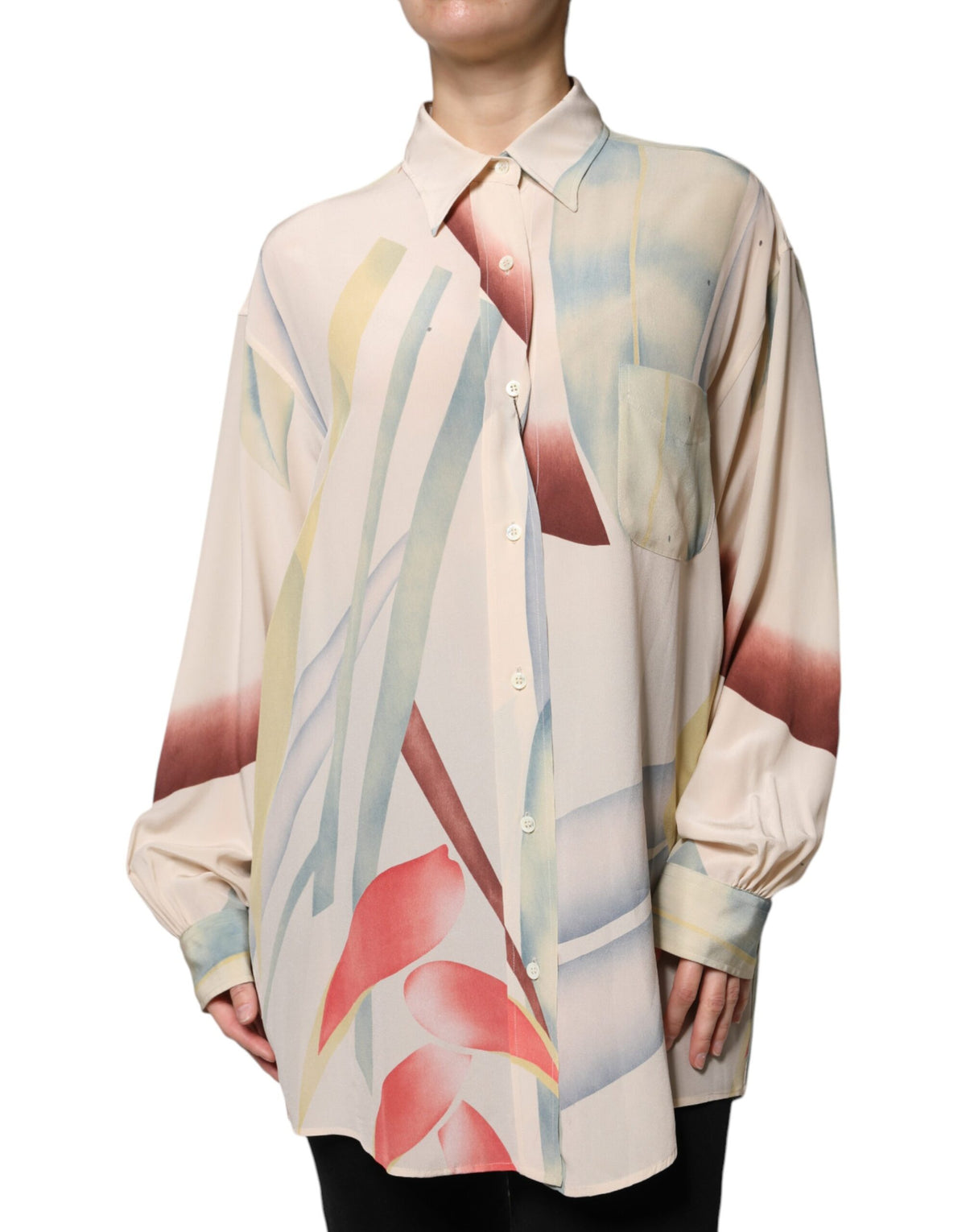 Elevate your wardrobe with the Etro Beige Printed Collared Blouse, a silk masterpiece that embodies timeless elegance and sophisticated allure, crafted in Italy for the discerning individual.