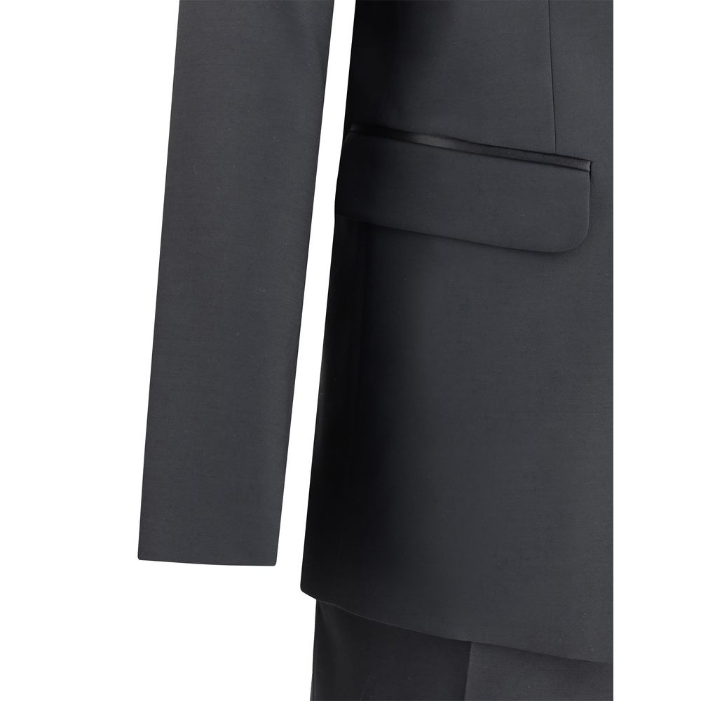 Dsquared² Black Fleece Wool Suit – Artisanal Luxury Couture