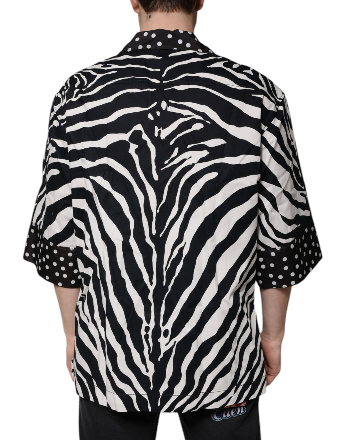 Dolce & Gabbana Black White Zebra Oversize Shirt - Artisanal Luxury