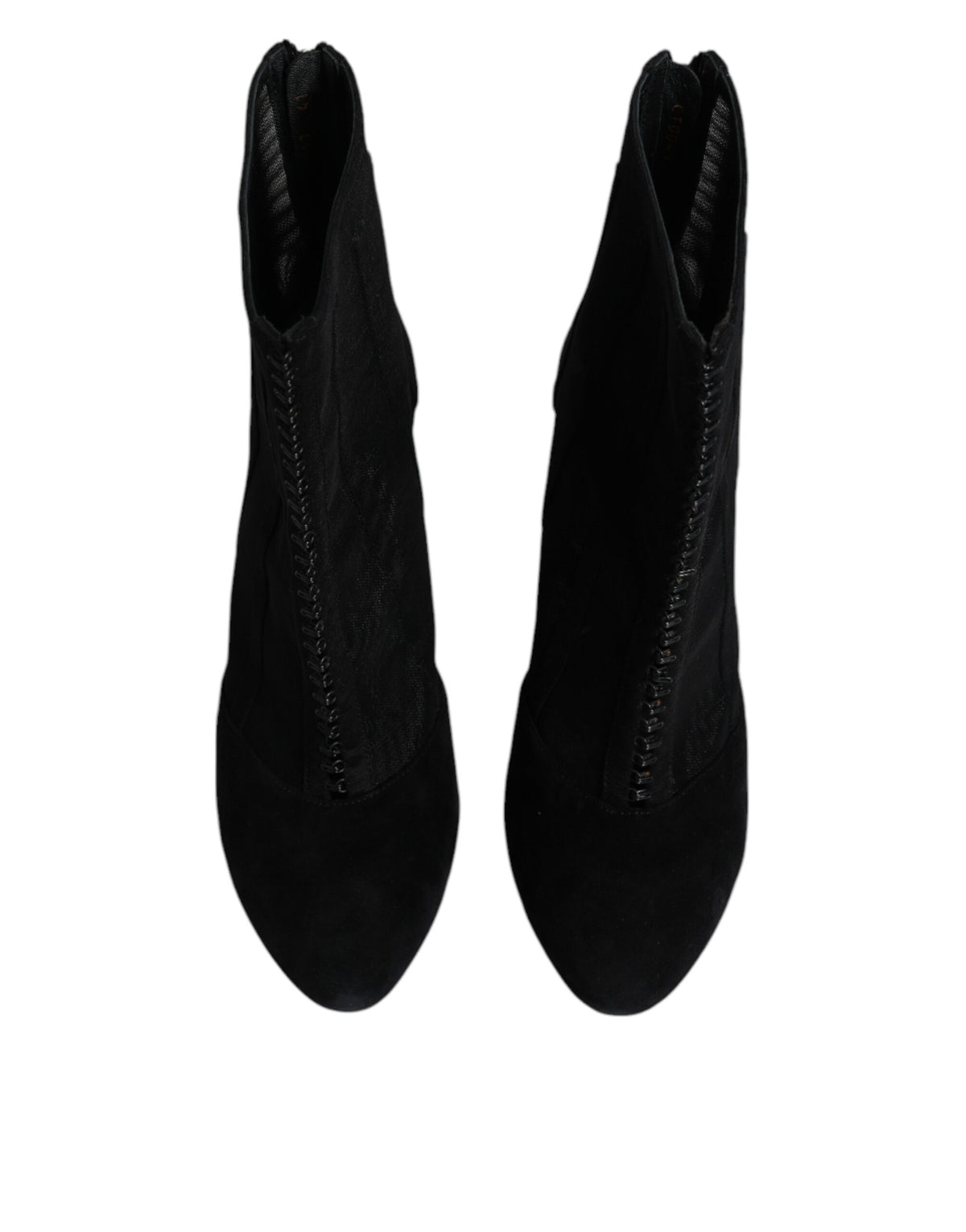 Step into sophistication with Dolce & Gabbana's Black Mesh Stiletto Heels Ankle Boots, where exquisite Italian craftsmanship meets timeless elegance for the discerning individual.