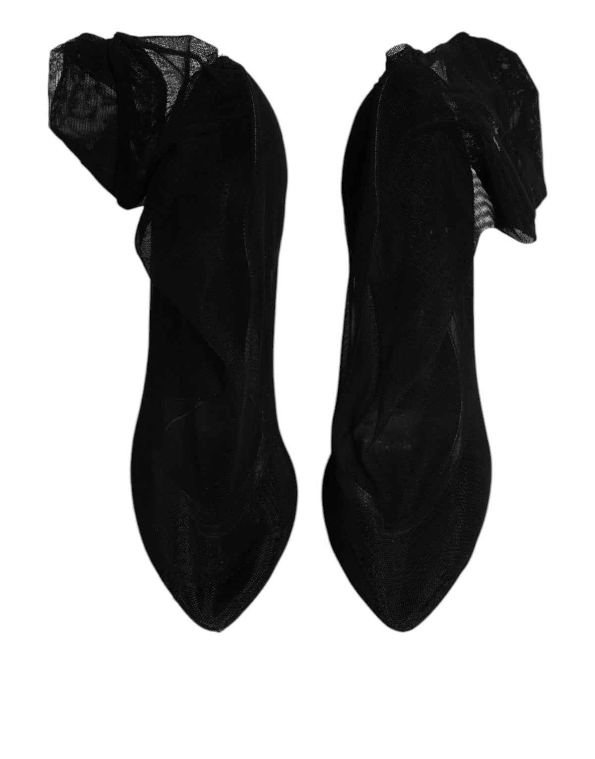 Elevate your style with Dolce & Gabbana's Black Nylon Stretch Mesh Sock Boots, where exquisite craftsmanship meets luxurious comfort, embodying timeless elegance for the discerning individual.