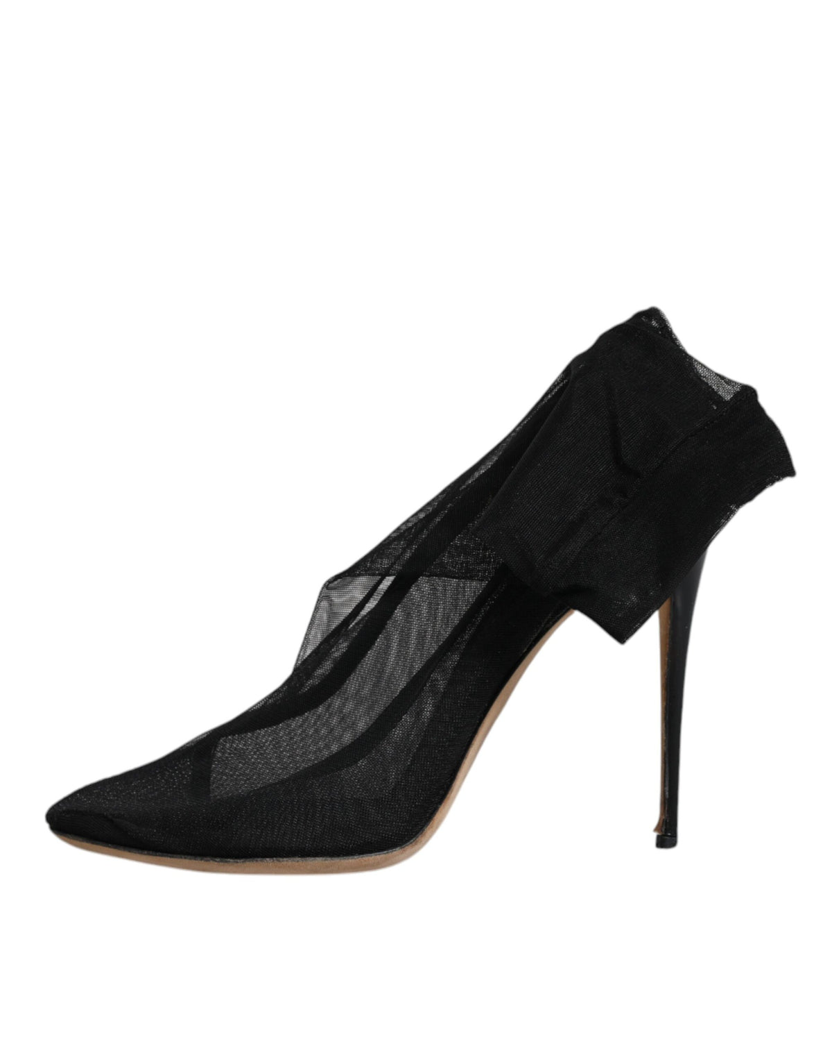 Step into a realm of elegance with Dolce & Gabbana's Black Nylon Stretch Mesh Sock Boots, where luxurious craftsmanship meets timeless sophistication for the discerning individual.