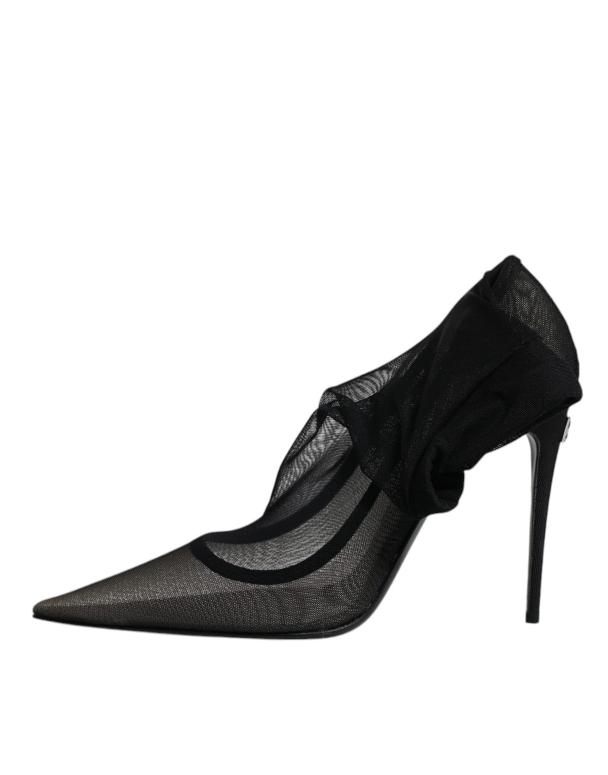 Indulge in the exquisite craftsmanship of Dolce & Gabbana's Black Viscose Mesh Sock Style Boots, where silk and viscose blend for unparalleled elegance and comfort.