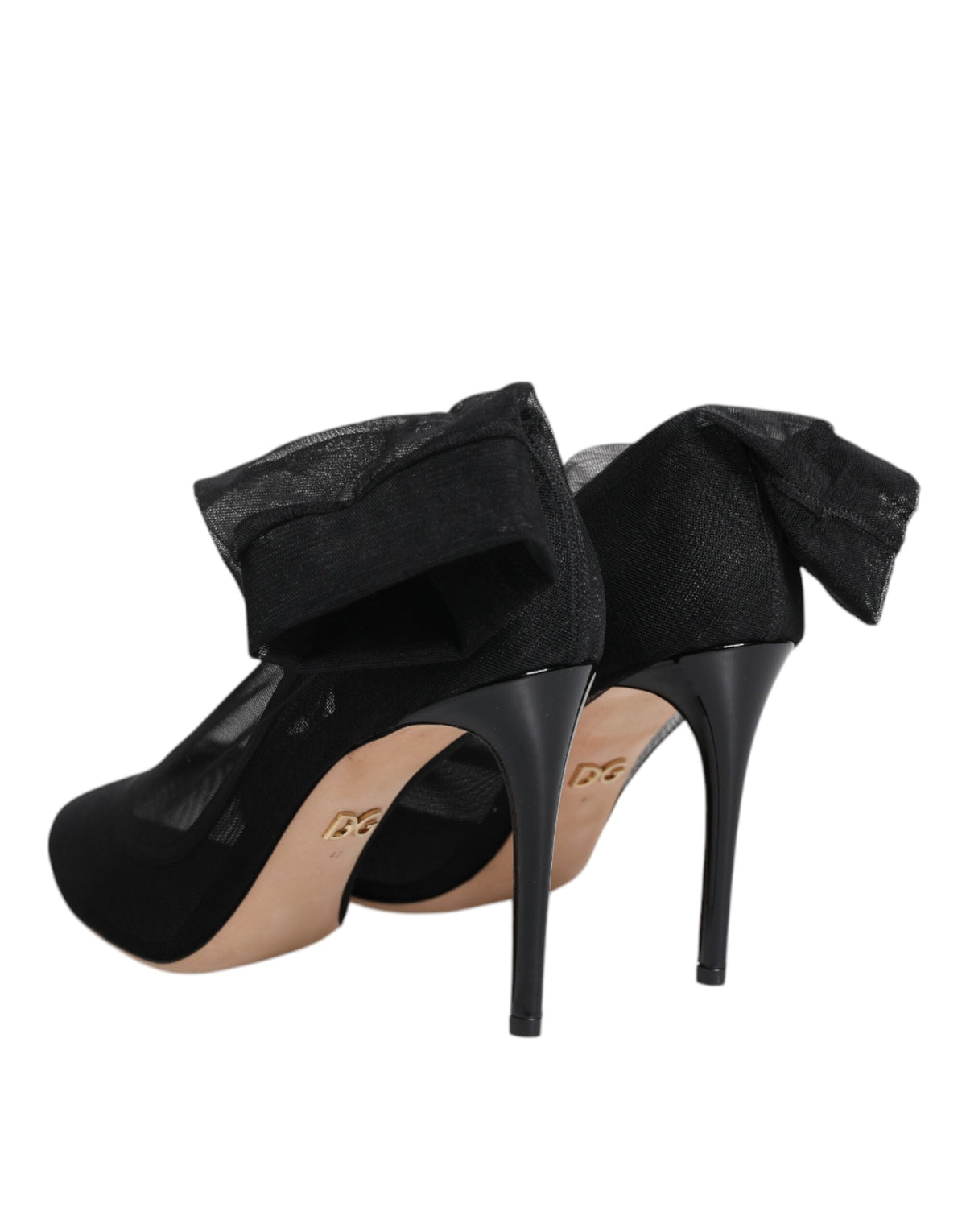 Experience the allure of Dolce & Gabbana's Black Nylon Mesh Sock Style Boots, where luxurious craftsmanship meets sensual sophistication, perfect for elevating your style.