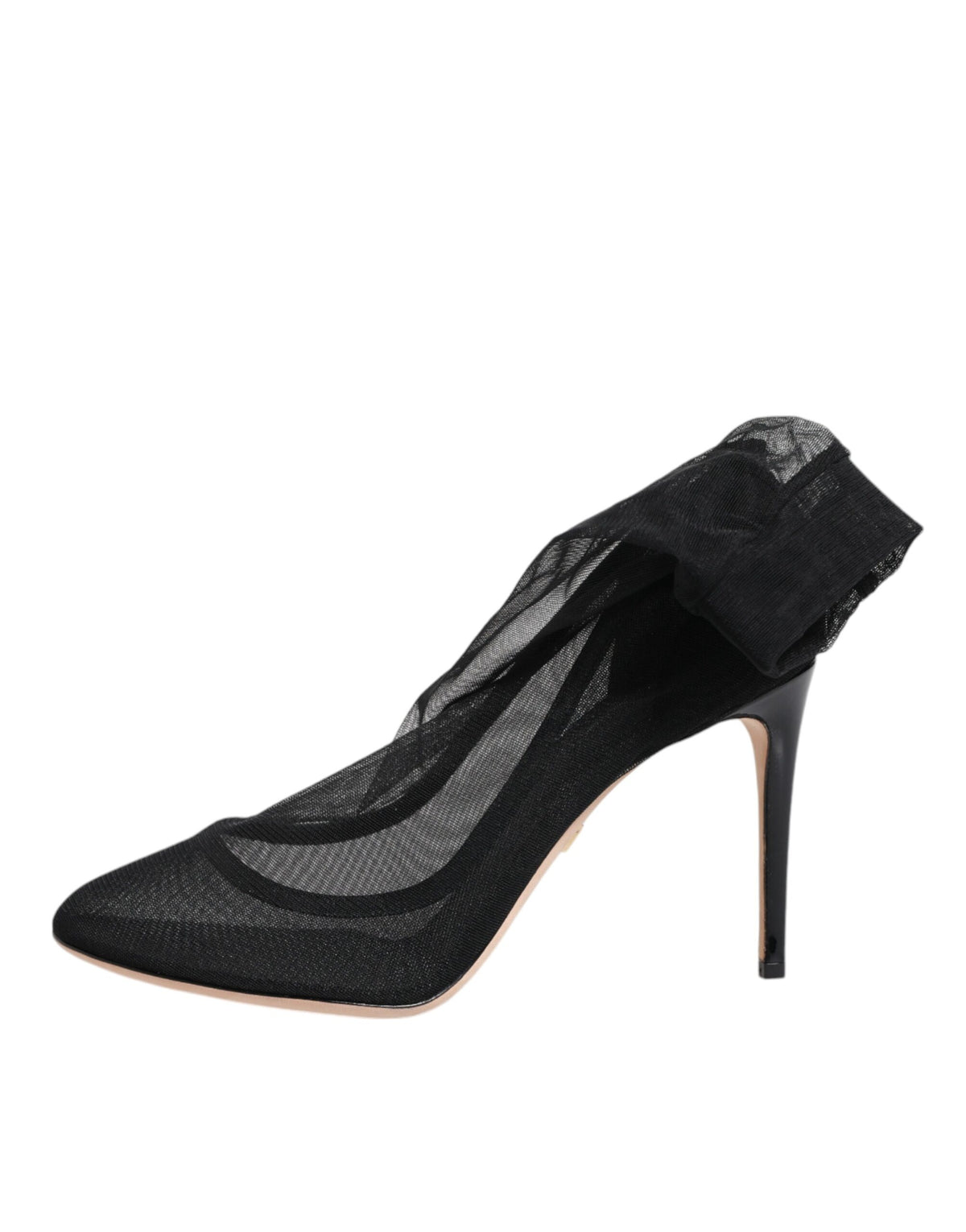 Step into the realm of elegance with Dolce & Gabbana's Black Nylon Mesh Sock Style Boots, where luxurious craftsmanship meets sensual sophistication for the discerning individual.