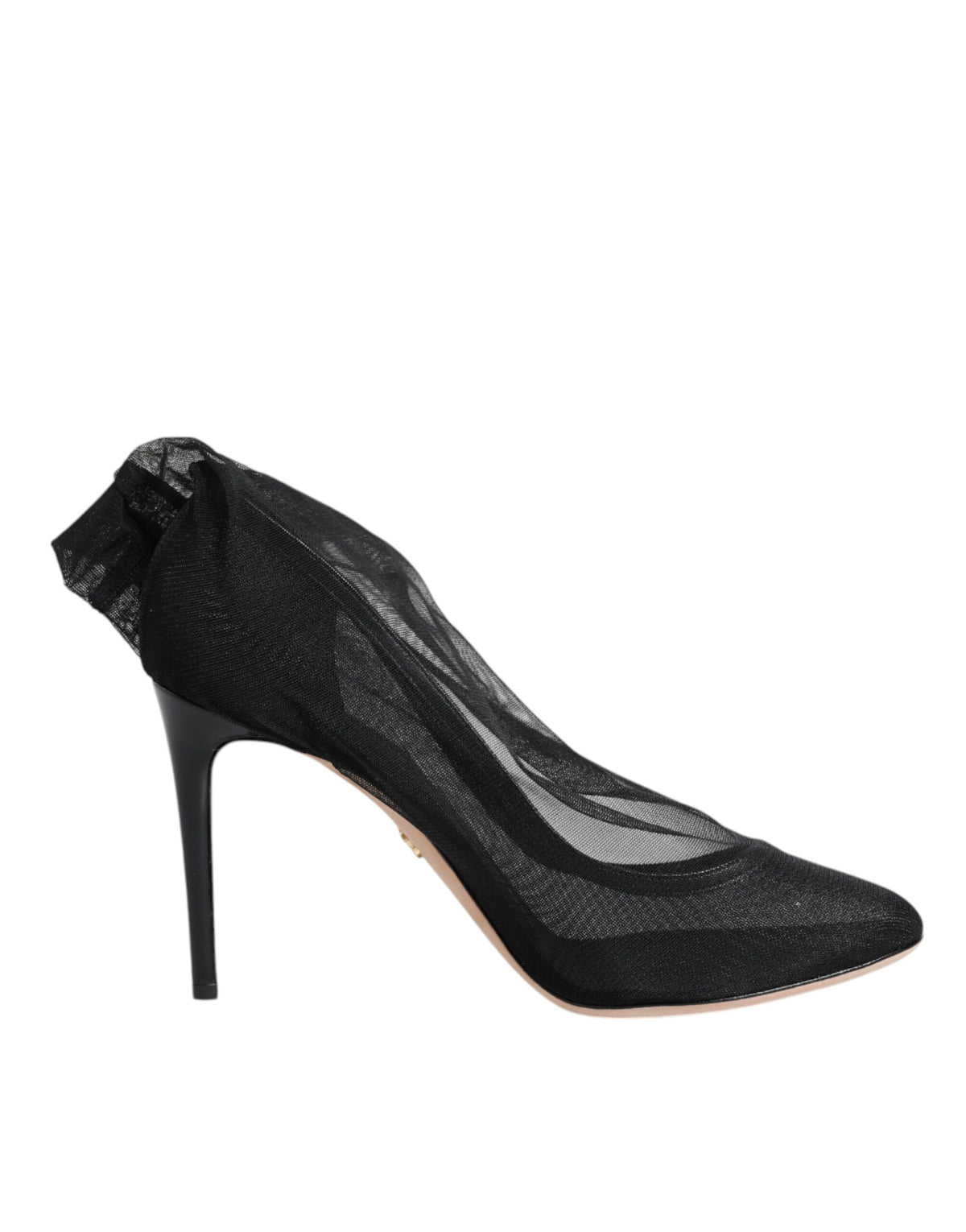 Step into the realm of luxury with Dolce & Gabbana's Black Nylon Mesh Sock Style Boots, where exquisite craftsmanship meets sensual elegance, perfect for any occasion.