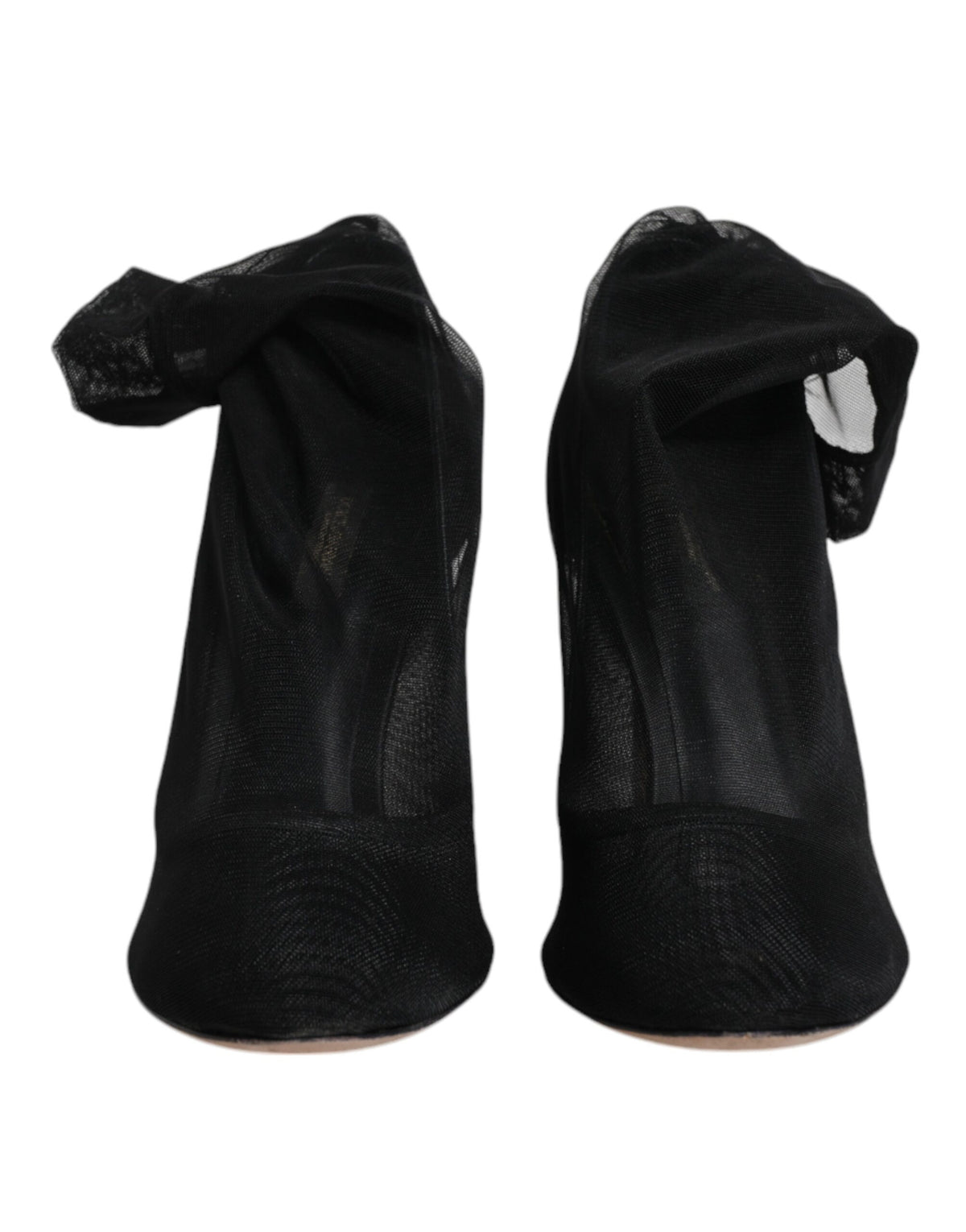 Elevate your style with Dolce & Gabbana's Black Nylon Mesh Sock Style Boots, where exquisite Italian craftsmanship meets luxurious comfort for the discerning individual.