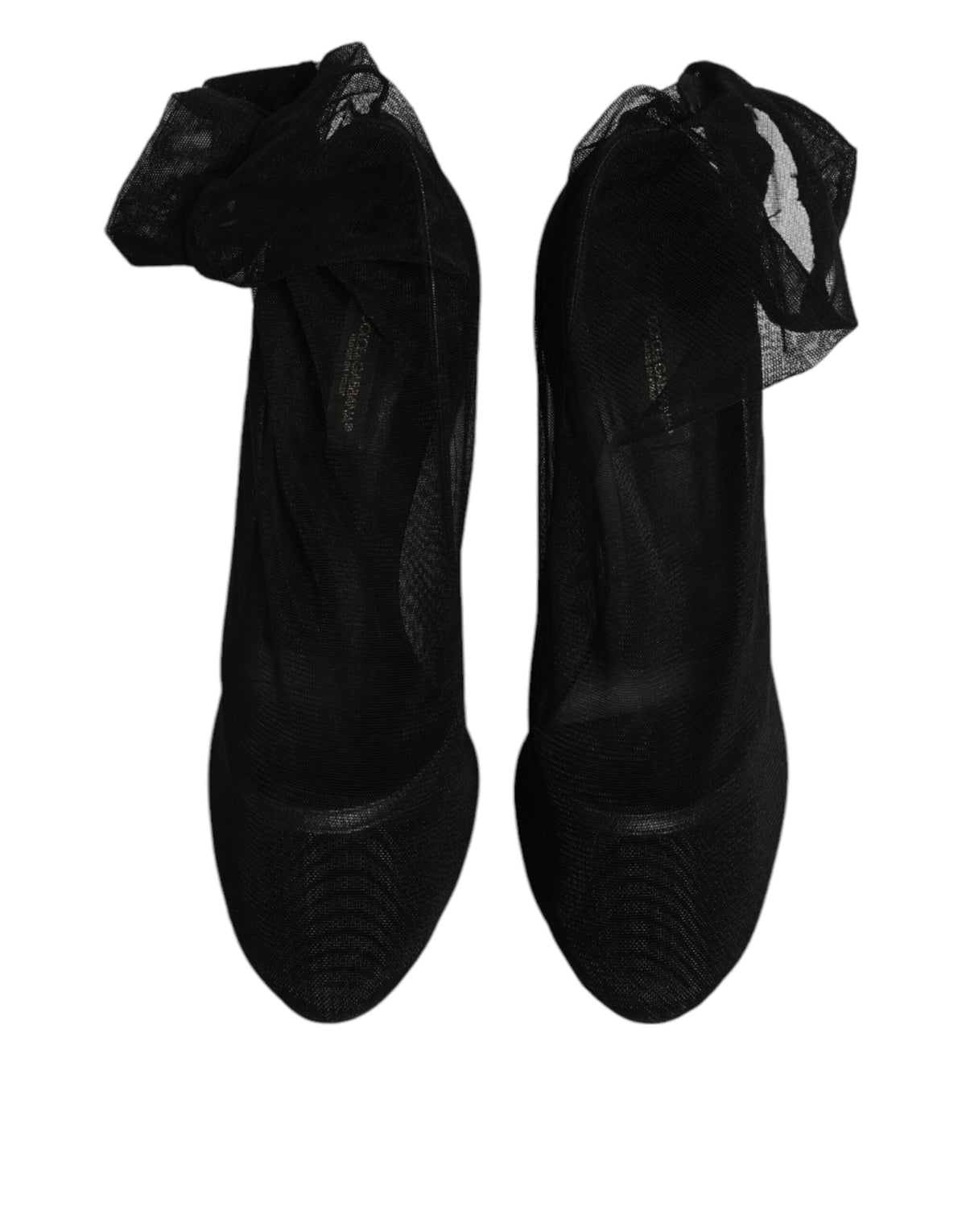 Elevate your style with Dolce & Gabbana's Black Nylon Mesh Sock Style Boots, where exquisite Italian craftsmanship meets luxurious comfort for the discerning individual.