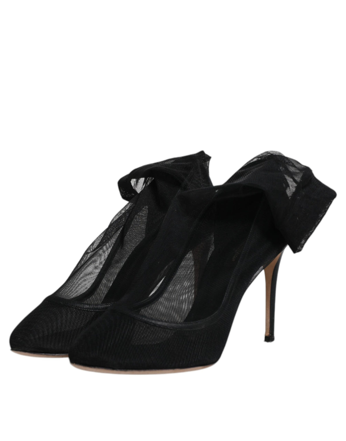 Indulge in the allure of Dolce & Gabbana's Black Nylon Mesh Sock Style Boots, where exquisite craftsmanship meets luxurious materials for the modern connoisseur.
