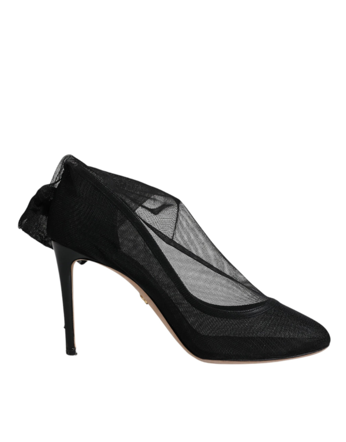 Elevate your style with Dolce & Gabbana's Black Nylon Mesh Sock Style Boots, where exquisite Italian craftsmanship meets luxurious comfort, perfect for any sophisticated occasion.