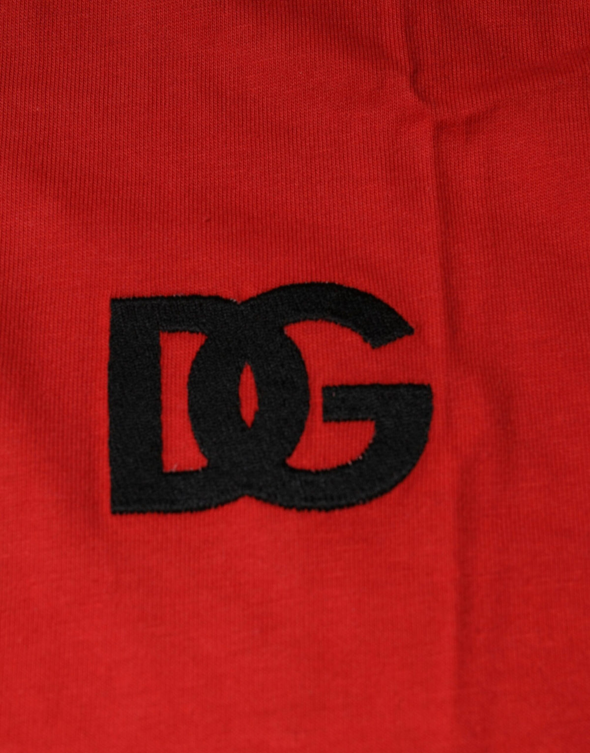 Dolce & Gabbana Red DG Logo Cotton Crew Neck T-shirt Couture