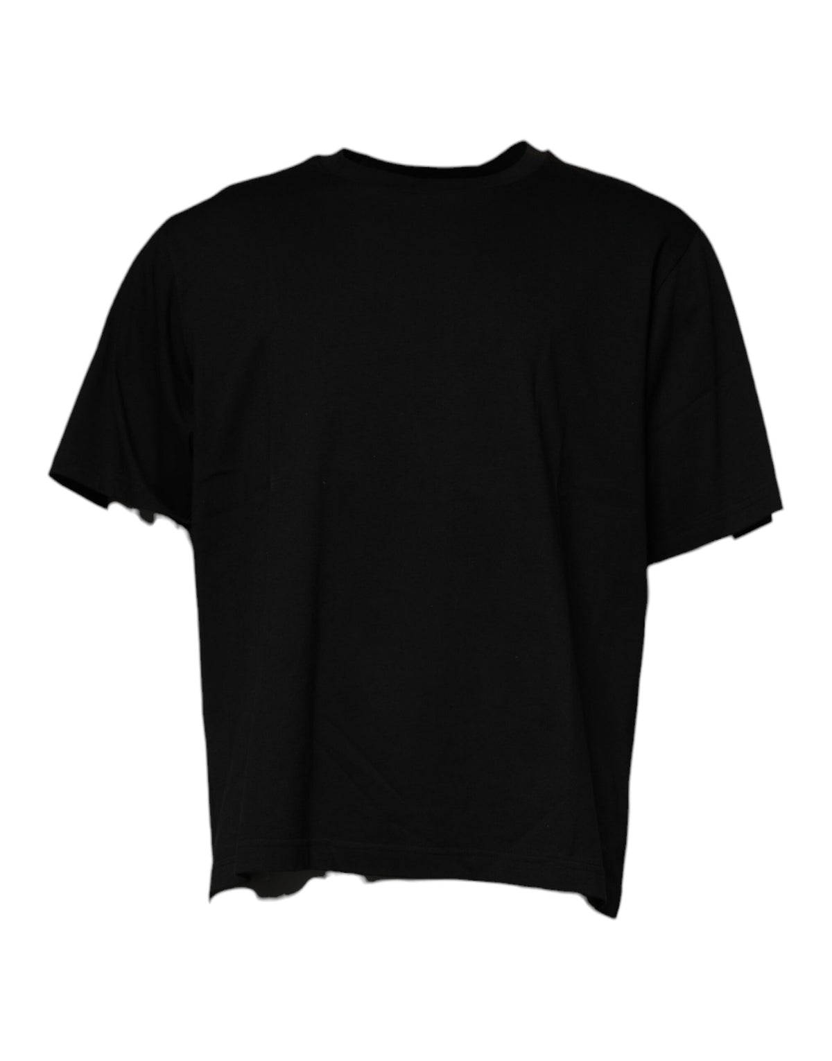 Indulge in the exquisite Dolce & Gabbana Black Crew Neck Short Sleeve T-shirt, a timeless blend of 100% cotton luxury and impeccable Italian craftsmanship, perfect for elevating your wardrobe.