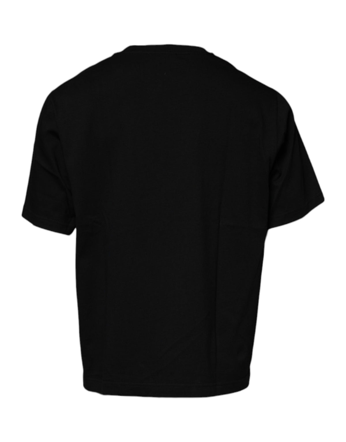 Indulge in the timeless elegance of the Dolce & Gabbana Black Crew Neck Short Sleeve T-shirt, crafted from luxurious 100% cotton, a staple for the discerning wardrobe.