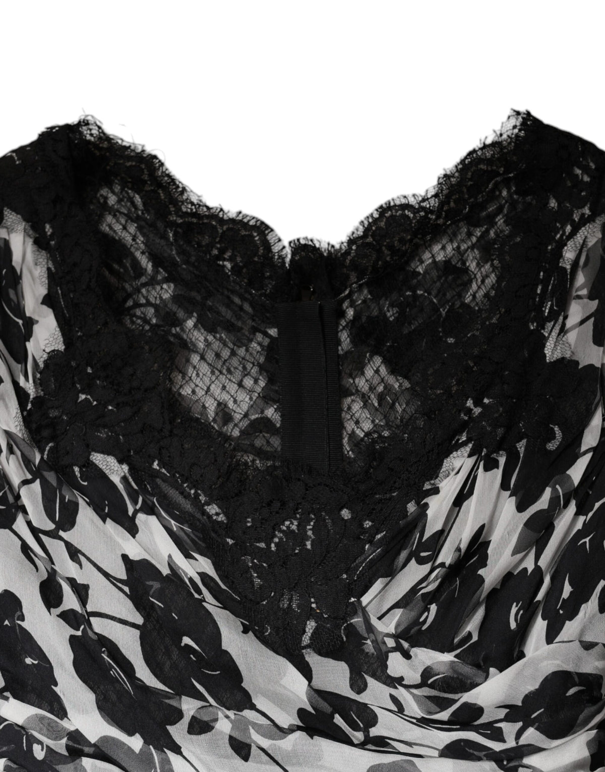 Indulge in the exquisite allure of the Dolce & Gabbana Black Silk Floral Lace Ricamo Ball Maxi Dress, a timeless masterpiece that redefines luxury and sophistication.