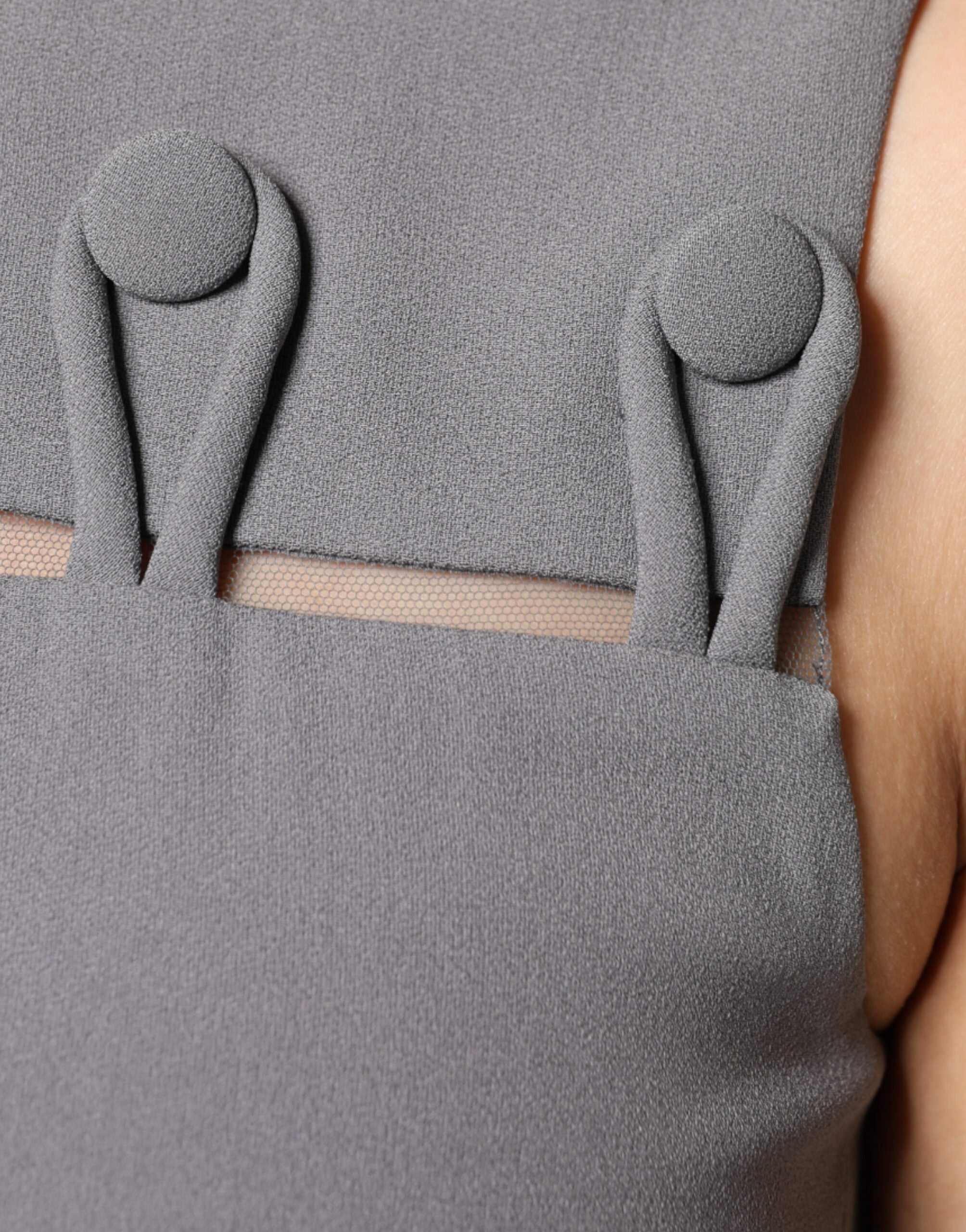 Emporio Armani Gray A-line Mini Dress - Luxurious Couture Elegance