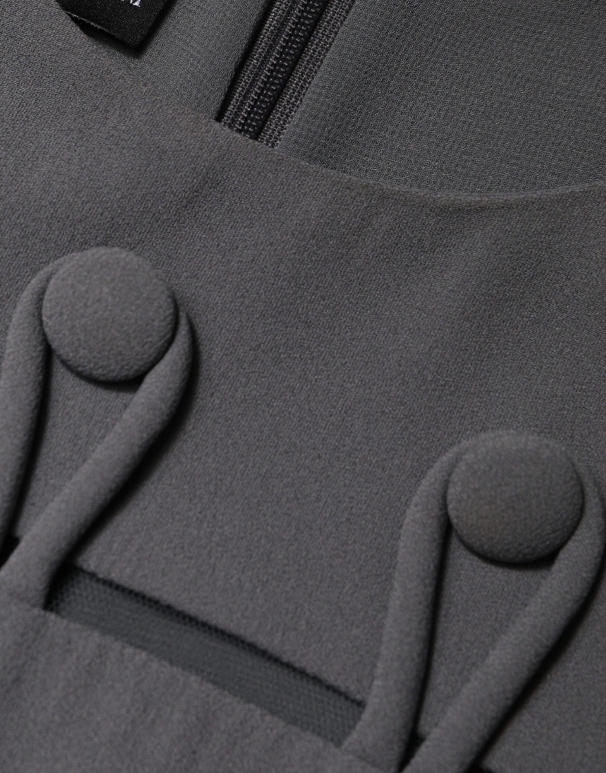 Emporio Armani Gray A-line Mini Dress – Exquisite Couture Elegance