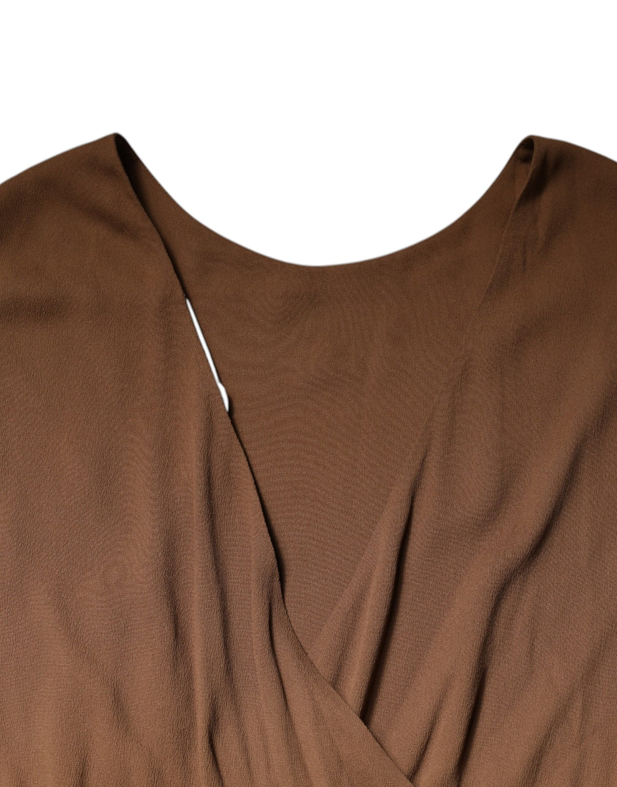 Indulge in the exquisite elegance of the Fabiana Filippi Brown Sleeveless Deep V-neck A-line Long Maxi Dress, crafted from luxurious silk and acetate for timeless sophistication.