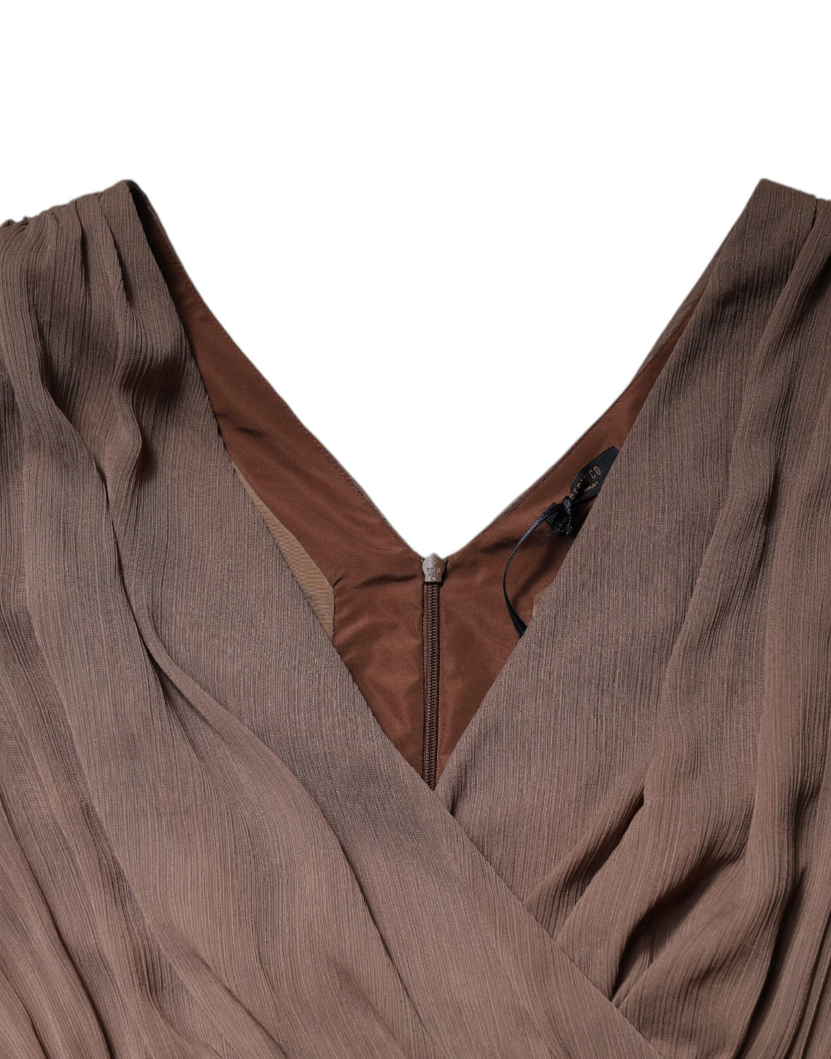Elevate your wardrobe with the Peserico Brown Sleeveless Deep V-neck A-line Long Maxi Dress, a masterpiece of Italian craftsmanship that embodies timeless elegance and allure.