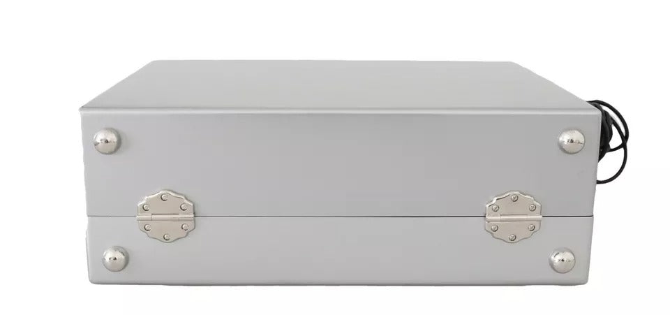 Indulge in the exquisite Dolce & Gabbana Silver Retro Radio Boombox, a limited edition masterpiece of artisanal craftsmanship in luxurious wood and leather.