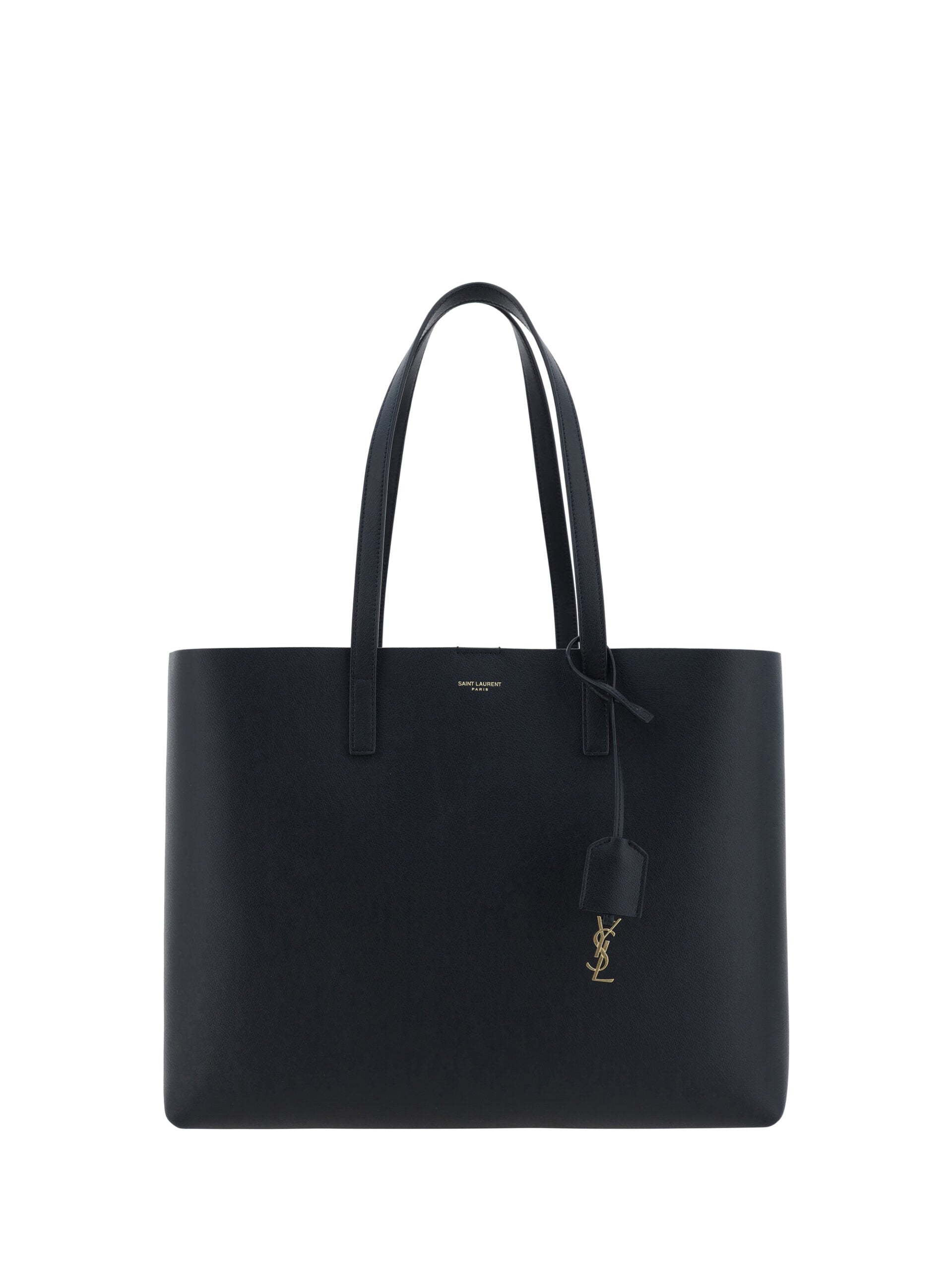 Saint Laurent Black Calf Leather Tote Shoulder Bag - DEA STILOSA MILANO