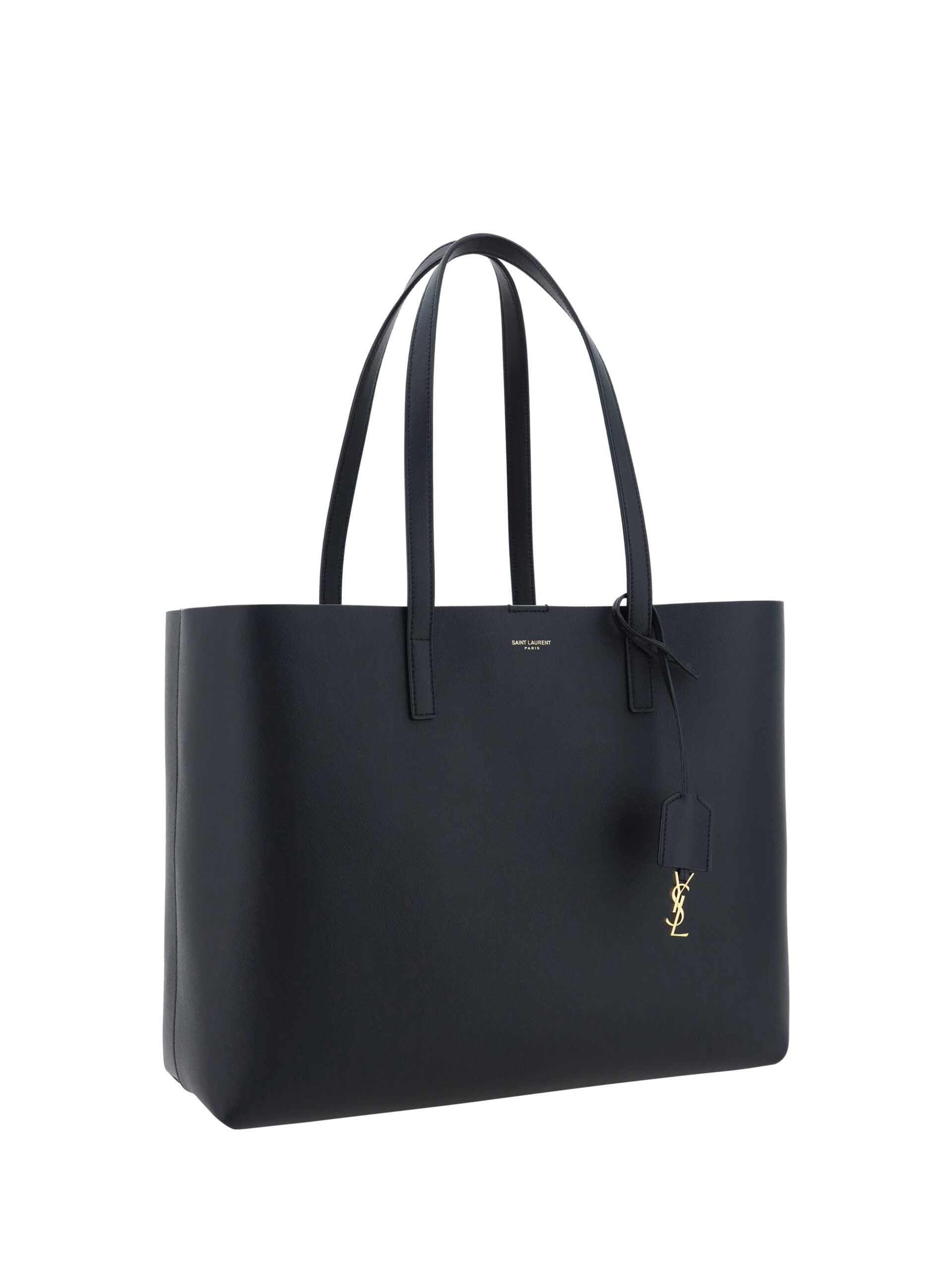 Saint Laurent Black Calf Leather Tote Shoulder Bag - DEA STILOSA MILANO