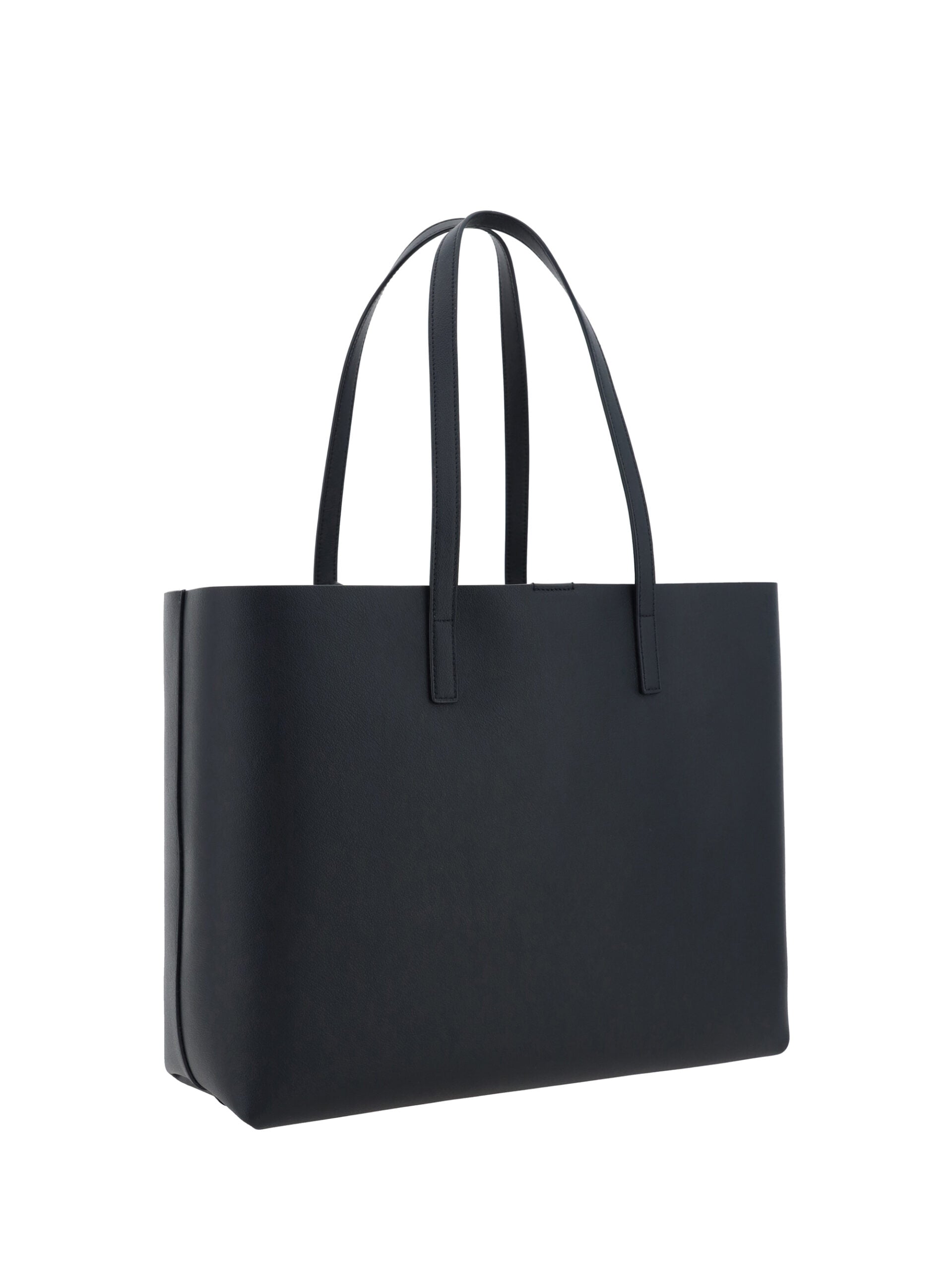 Saint Laurent Black Calf Leather Tote Shoulder Bag - DEA STILOSA MILANO