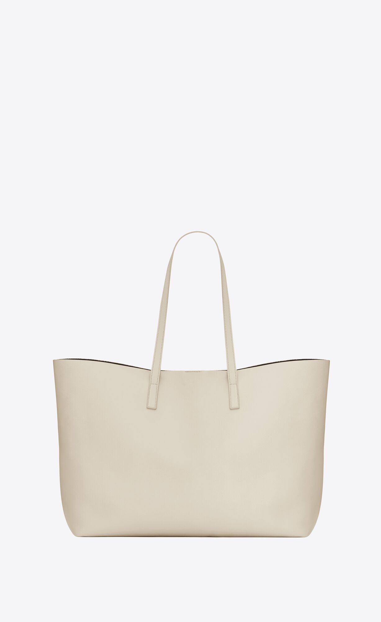 Saint Laurent White Calf Leather Tote Shoulder Bag - DEA STILOSA MILANO