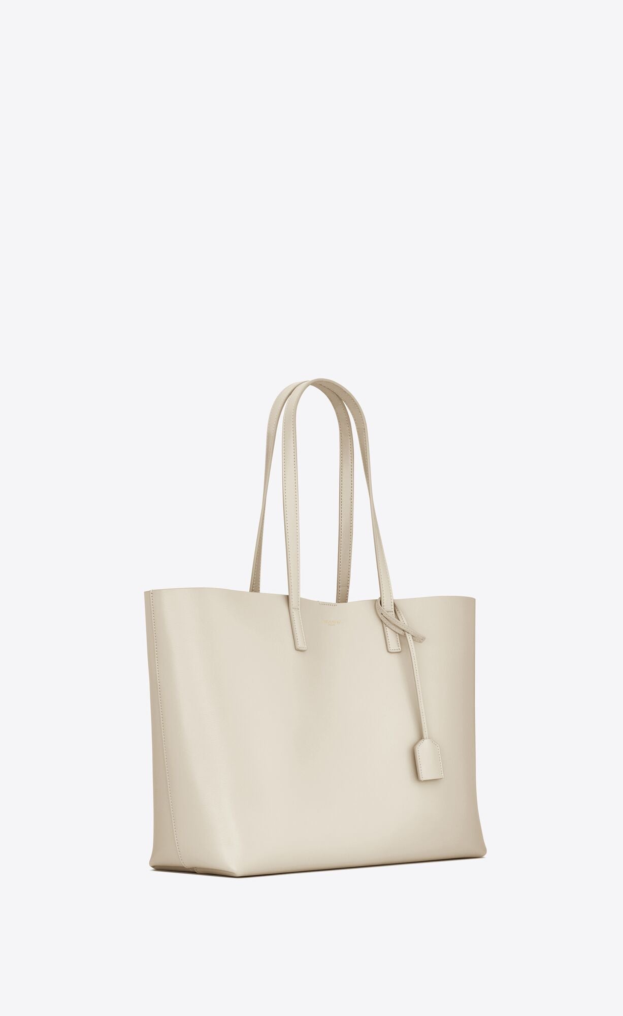 Saint Laurent White Calf Leather Tote Shoulder Bag - DEA STILOSA MILANO