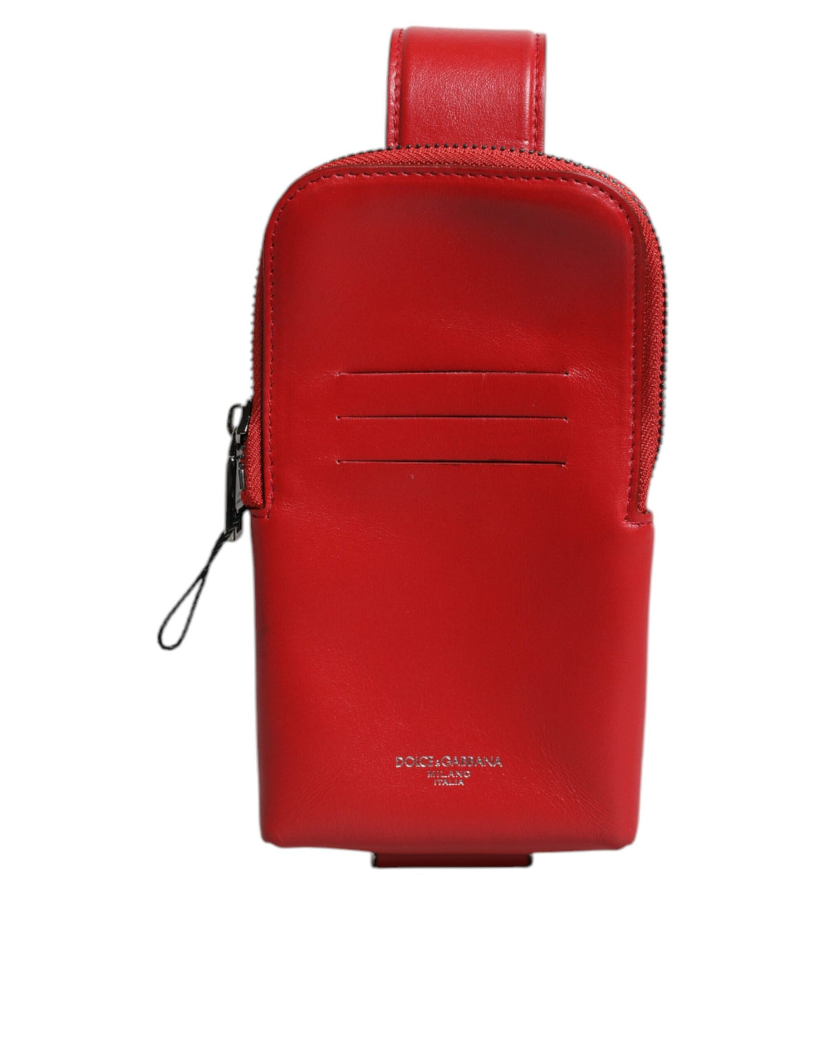 Elevate your style with the Dolce & Gabbana Red Leather Logo Zip Around Card Holder Wallet, a masterpiece of Italian craftsmanship that embodies timeless elegance and sophistication.