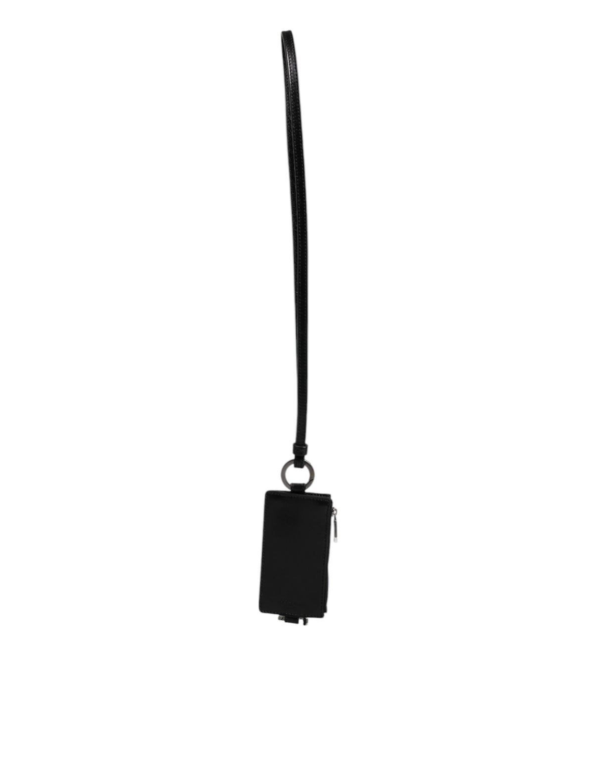 Elevate your style with the Dolce & Gabbana Black Horse Leather Lanyard Card Holder Wallet, a testament to exquisite craftsmanship and timeless luxury for the discerning individual.