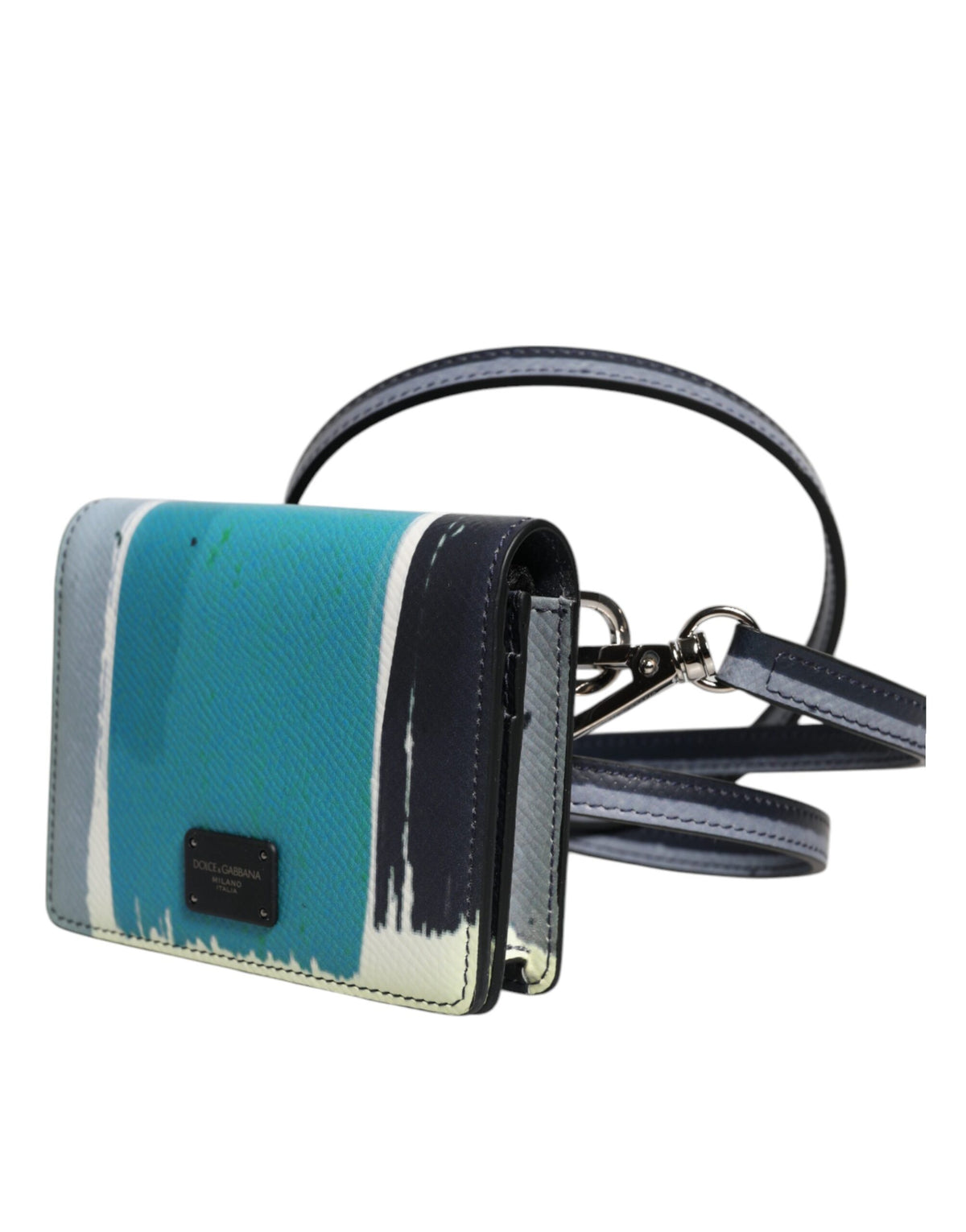 Indulge in the exquisite allure of Dolce & Gabbana's Multicolor Leather DG Logo Bifold Card Holder, a timeless accessory crafted from premium calf leather, embodying luxury and sophistication.