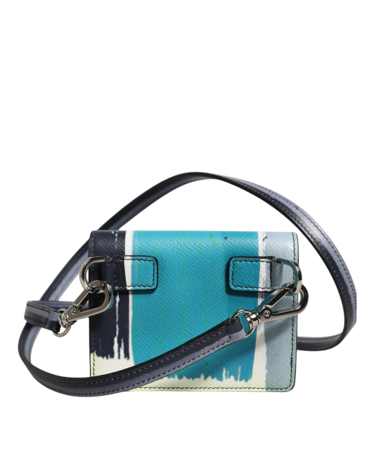 Indulge in the exquisite Dolce & Gabbana Multicolor Leather DG Logo Bifold Card Holder, a symbol of Italian luxury crafted from premium calf leather, perfect for the discerning individual.