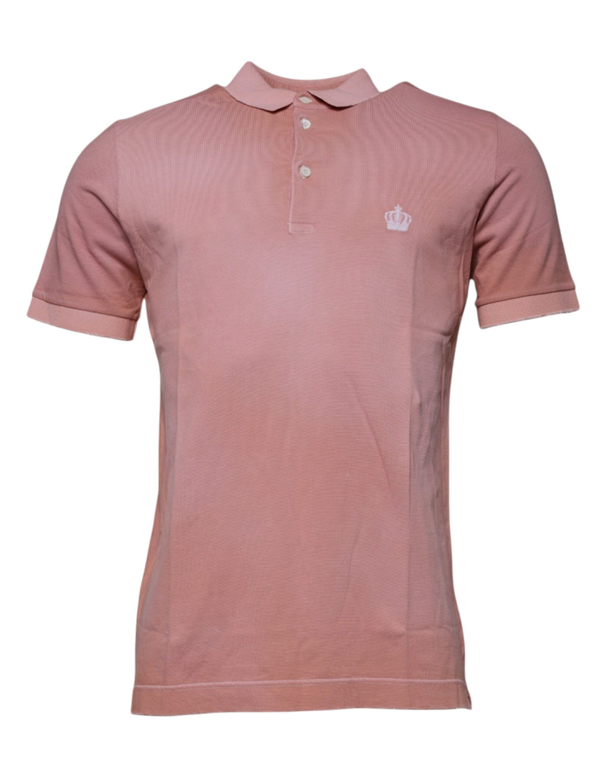 Elevate your wardrobe with the Dolce & Gabbana Pink Crown Collared Polo, a masterpiece of Italian craftsmanship in luxurious cotton, embodying sophistication and timeless elegance.