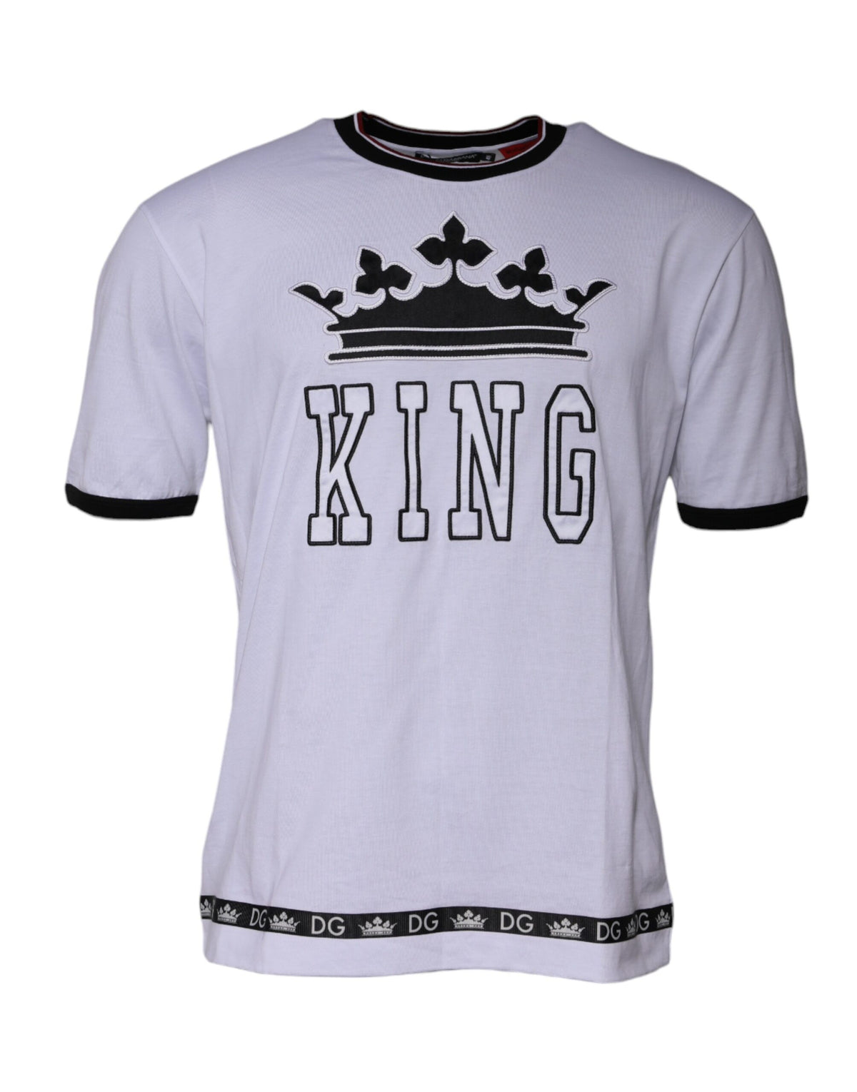 Dolce & Gabbana White Jersey Crew Neck T-shirt - Exquisite Luxury