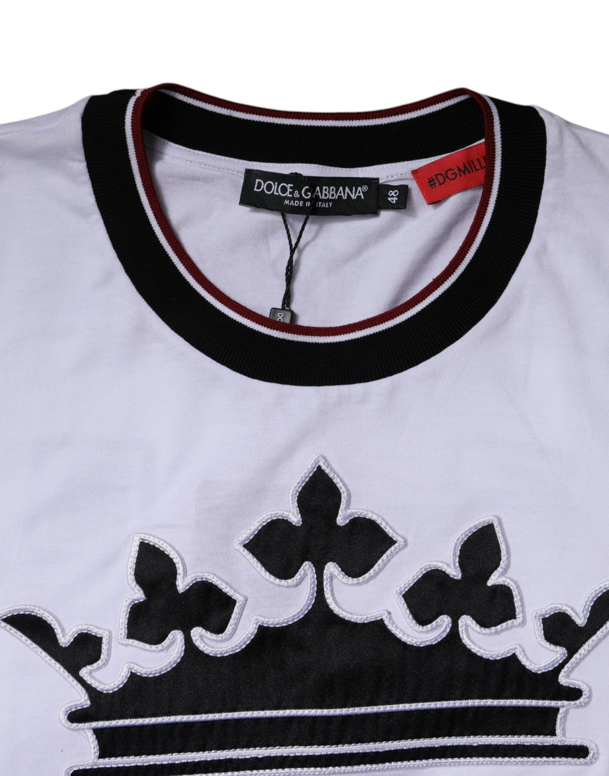 Dolce & Gabbana White Jersey Crew Neck T-shirt - Exquisite Luxury