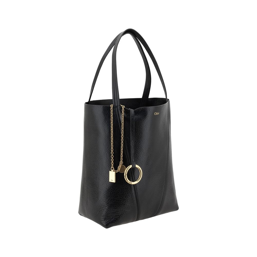 Chloé Black Calf Leather Bos Taurus Shoulder Bag, Artisanal Luxury
