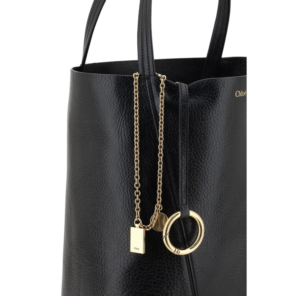 Chloé Black Calf Leather Bos Taurus Shoulder Bag, Artisanal Luxury