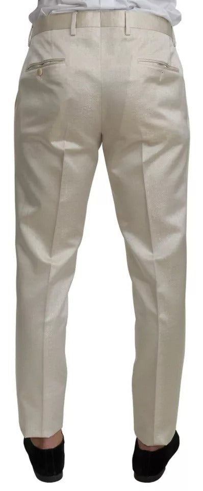 Experience the allure of the Dolce & Gabbana Beige Wool Crème 3 Piece SICILIA Shawl Suit, where exquisite Italian craftsmanship meets timeless elegance for the discerning individual.