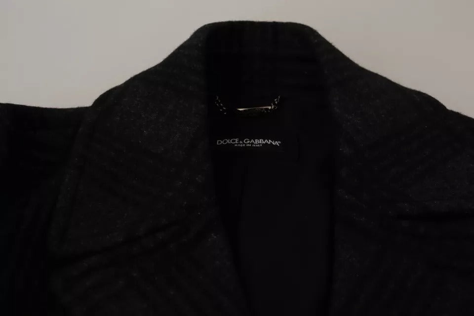 Dolce & Gabbana Black Trench Coat - Timeless Luxury Elegance