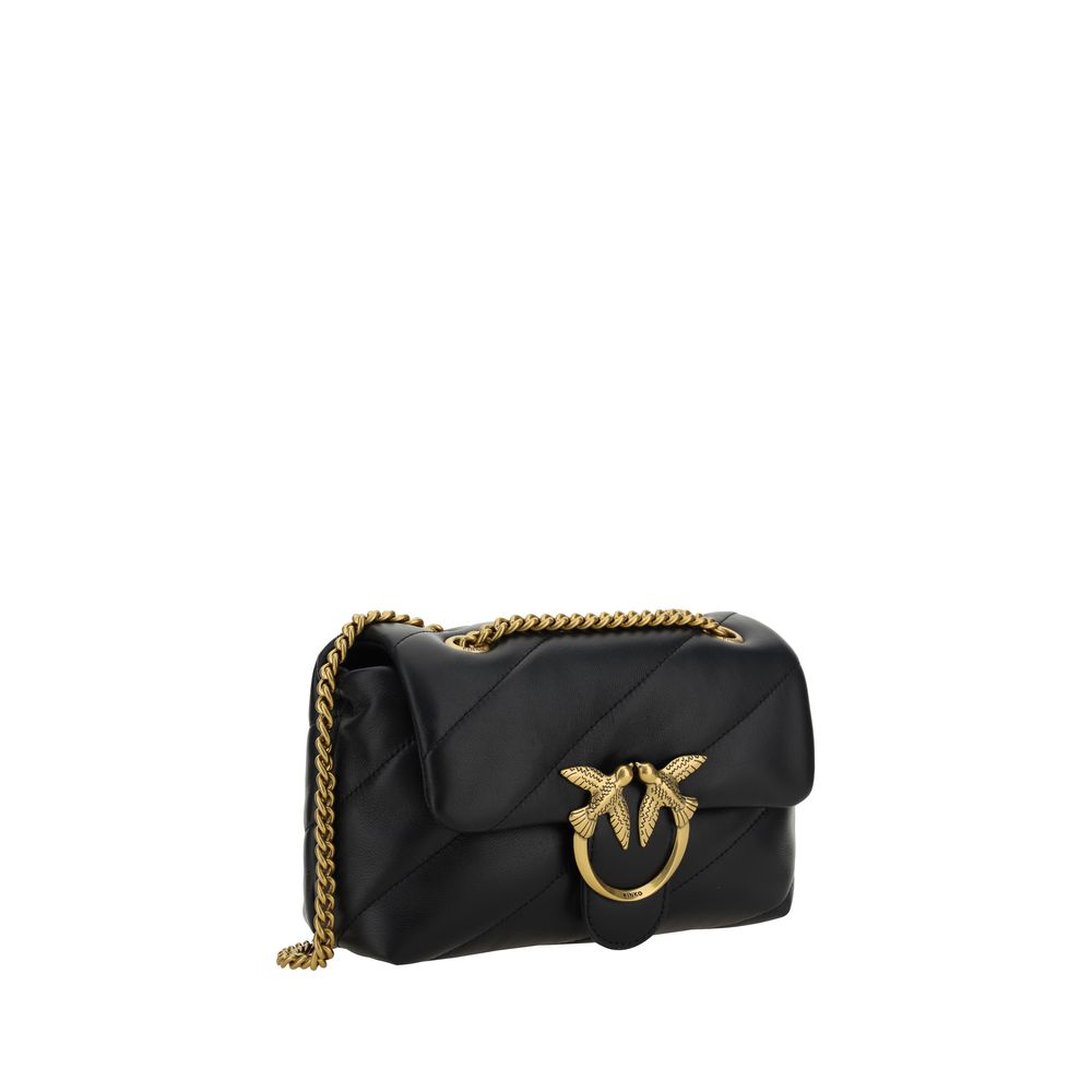 Discover the PINKO Black Calf Leather Bos Taurus Shoulder Bag from the SS26 collection, a luxurious blend of exquisite craftsmanship and timeless elegance, perfect for any occasion.