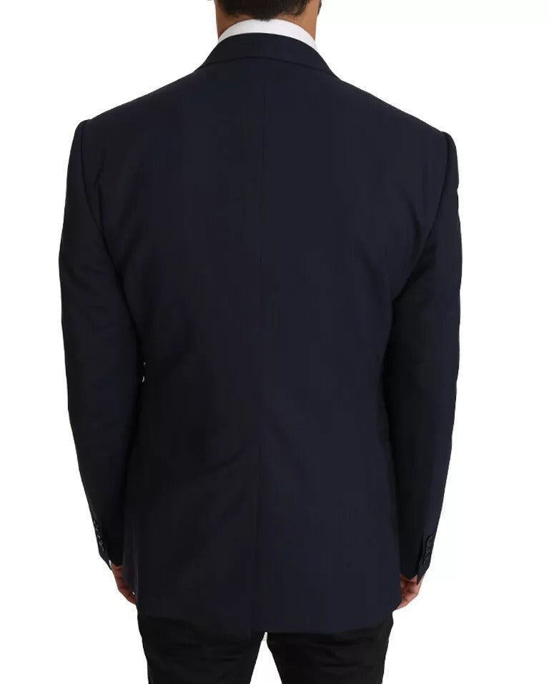 Discover the Dolce & Gabbana Blue Wool MARTINI Blazer Vest, a testament to Italian craftsmanship, blending luxurious materials for an elegant, sophisticated allure.
