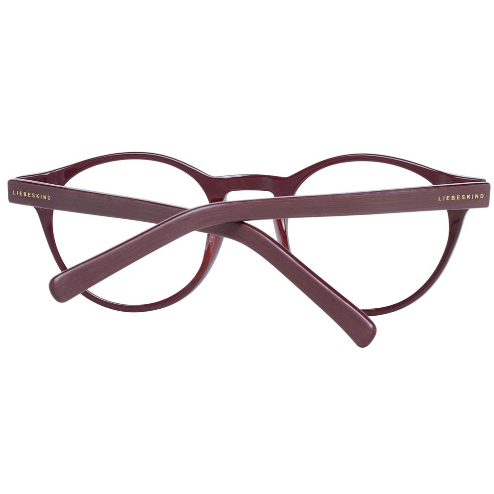 Elevate your style with Liebeskind Red Plastic Glasses, where exquisite craftsmanship meets bold design, perfect for the discerning fashion connoisseur.