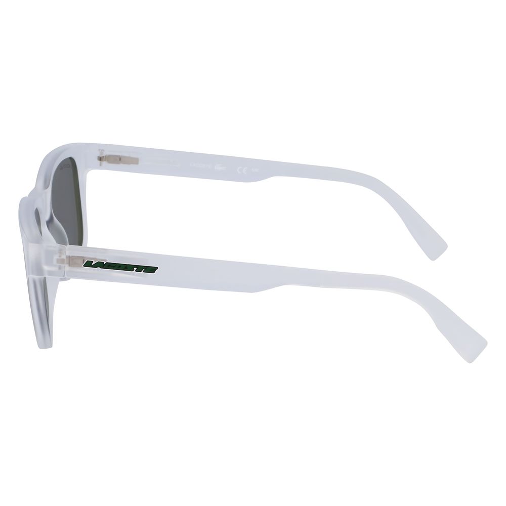 Discover the Lacoste Transparent Bio Injected Sunglasses, where eco-luxe craftsmanship meets timeless elegance, perfect for those who embody sophistication and style.