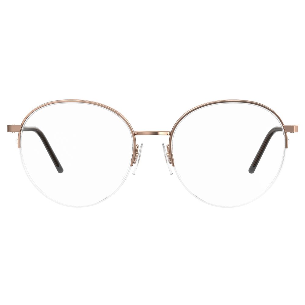 Indulge in the allure of Love Moschino Gold Metal Glasses, where exquisite craftsmanship meets timeless elegance, elevating your style for every occasion.