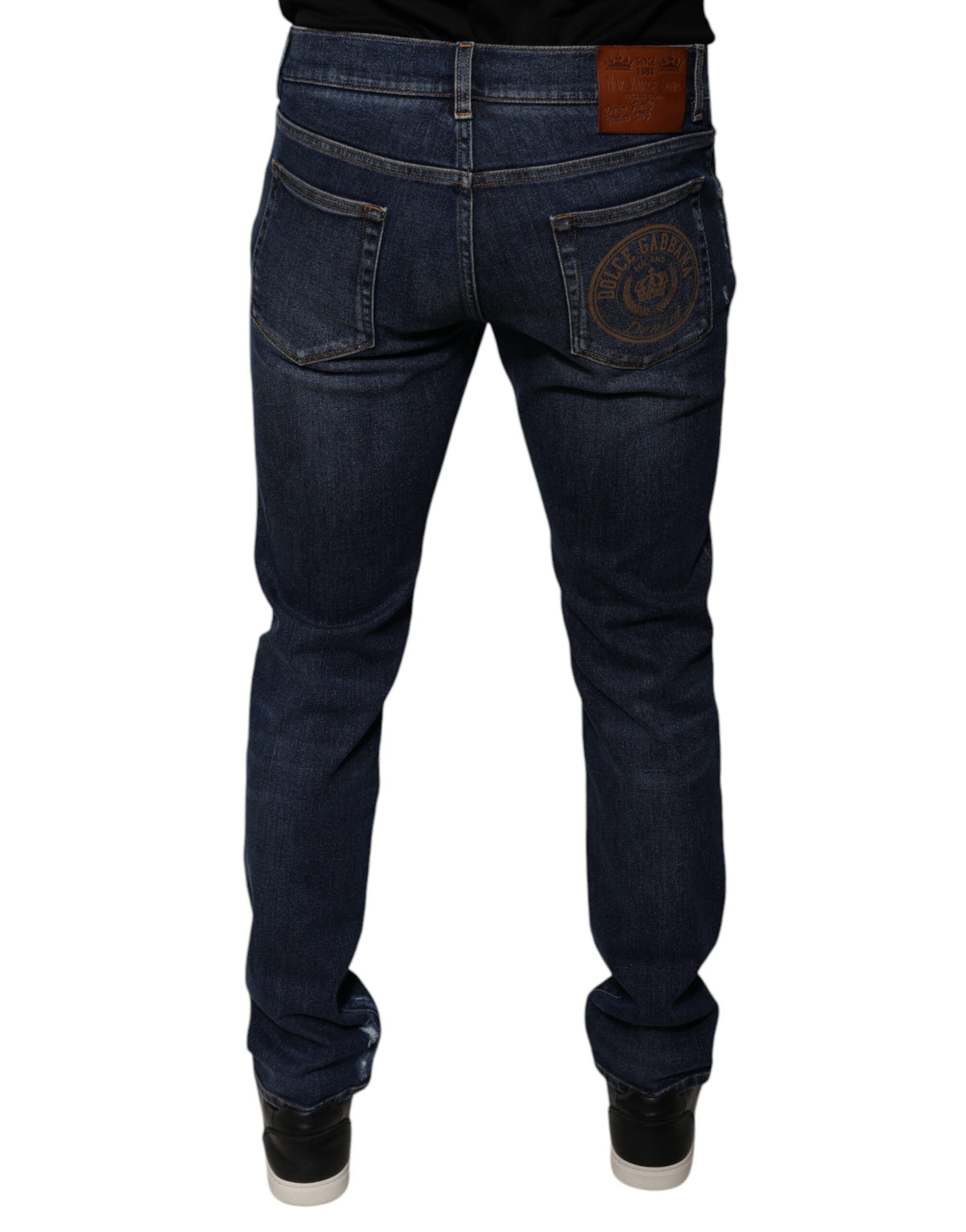 Dolce & Gabbana Dark Blue Skinny Denim Jeans for Timeless Elegance