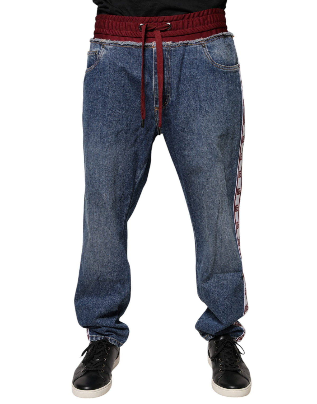 Indulge in the exquisite elegance of Dolce & Gabbana's Blue Cotton Stretch Straight Denim Jeans, where Italian craftsmanship meets effortless sophistication for the discerning individual.