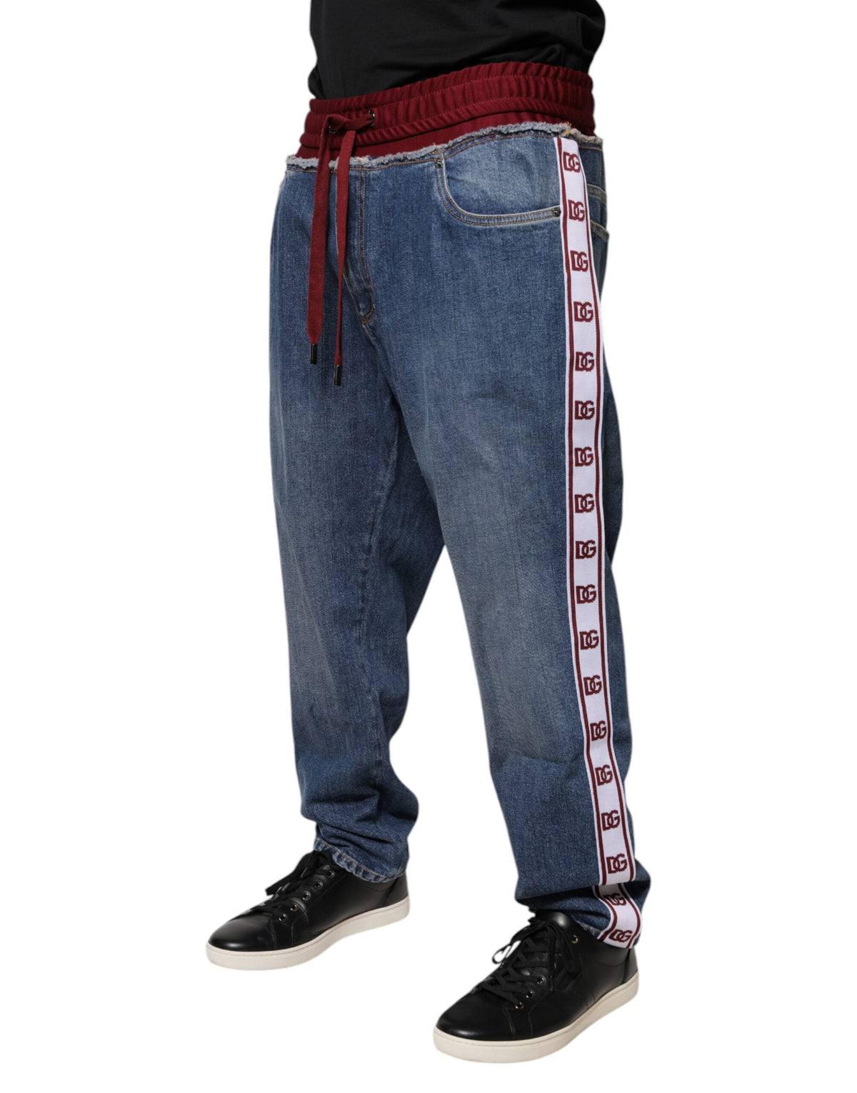 Indulge in the exquisite allure of Dolce & Gabbana's Blue Cotton Stretch Straight Denim Jeans, where Italian craftsmanship meets effortless elegance for a sophisticated wardrobe essential.