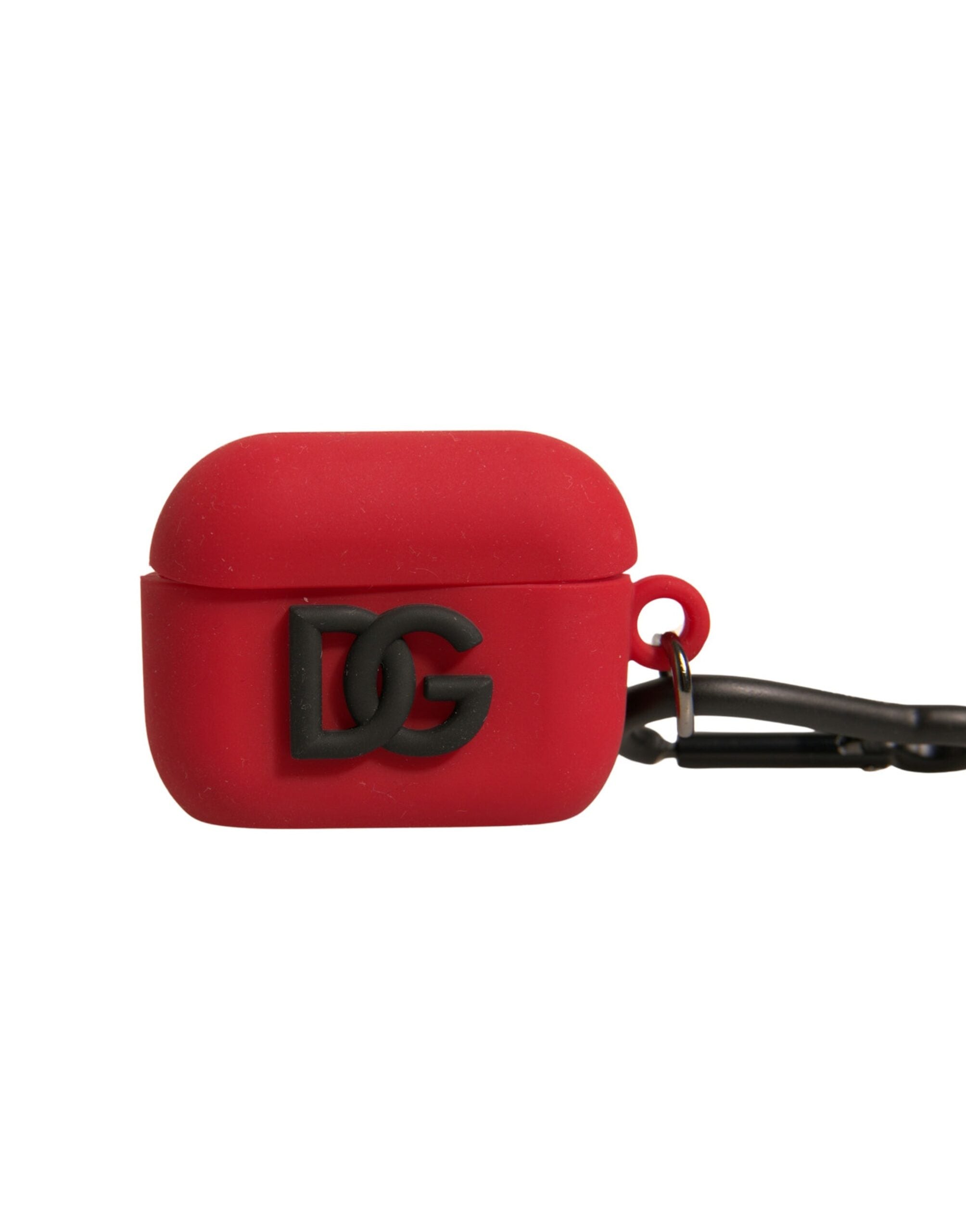 Elevate your style with the Dolce & Gabbana Red Silicone Rubber Airpods Case, a luxurious blend of exquisite craftsmanship and bold design, perfect for the discerning individual.