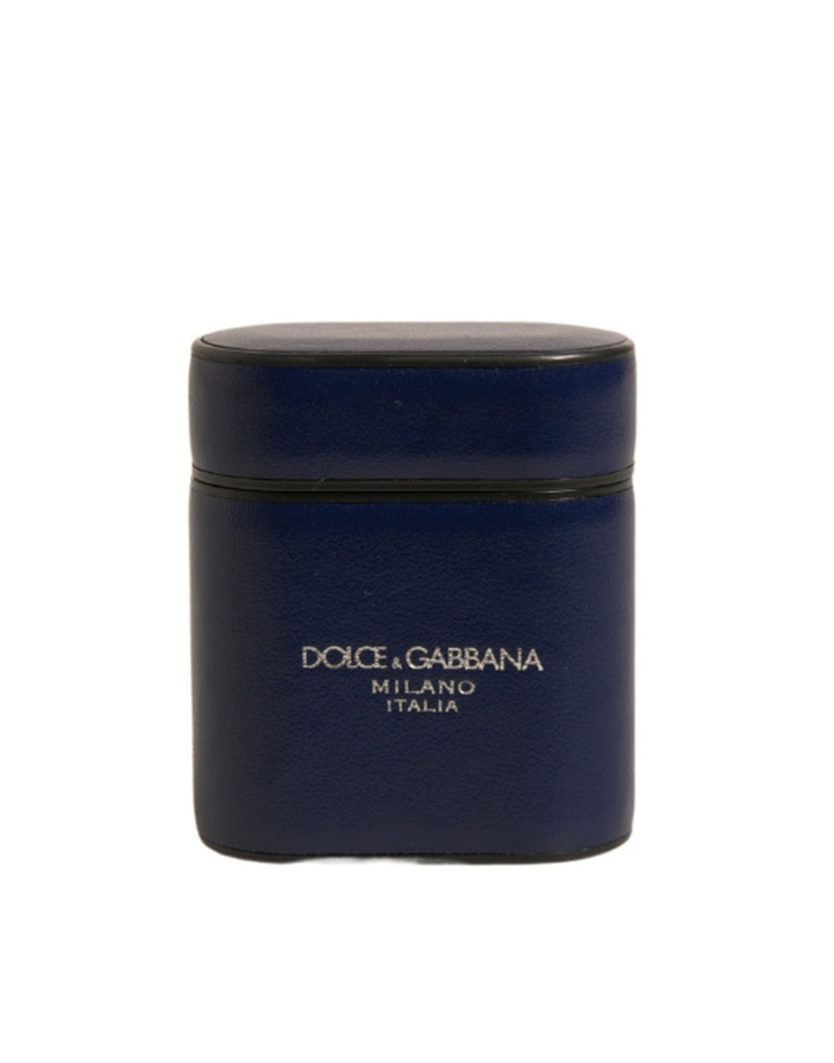 Indulge in the exquisite Dolce & Gabbana Blue Leather Logo Print Flip Holder Airpods Case, where artisanal craftsmanship meets luxurious style, elevating your everyday elegance.